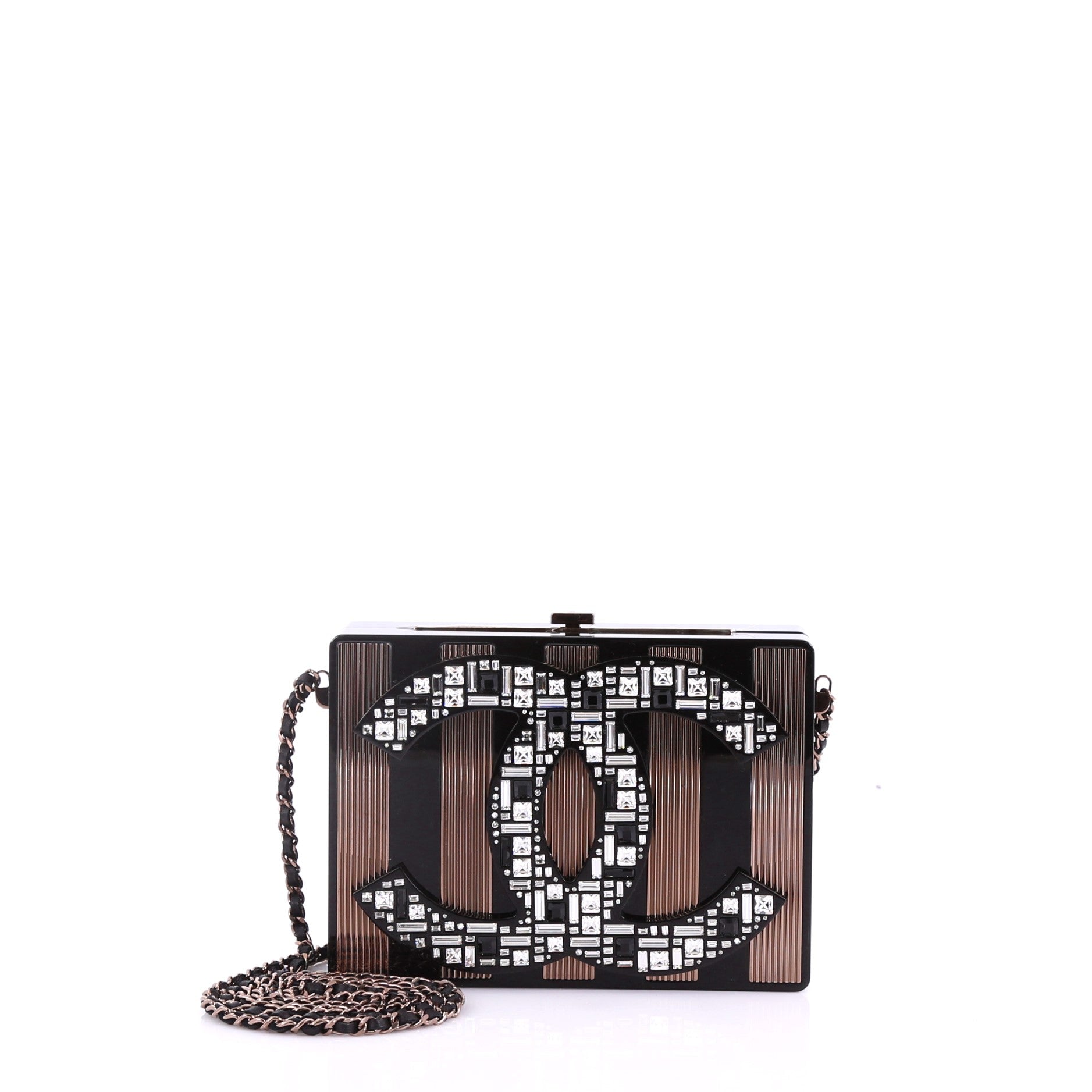 CC Minaudiere Clutch Strass Embellished Plexiglass
