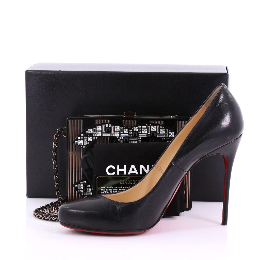 CC Minaudiere Clutch Strass Embellished Plexiglass