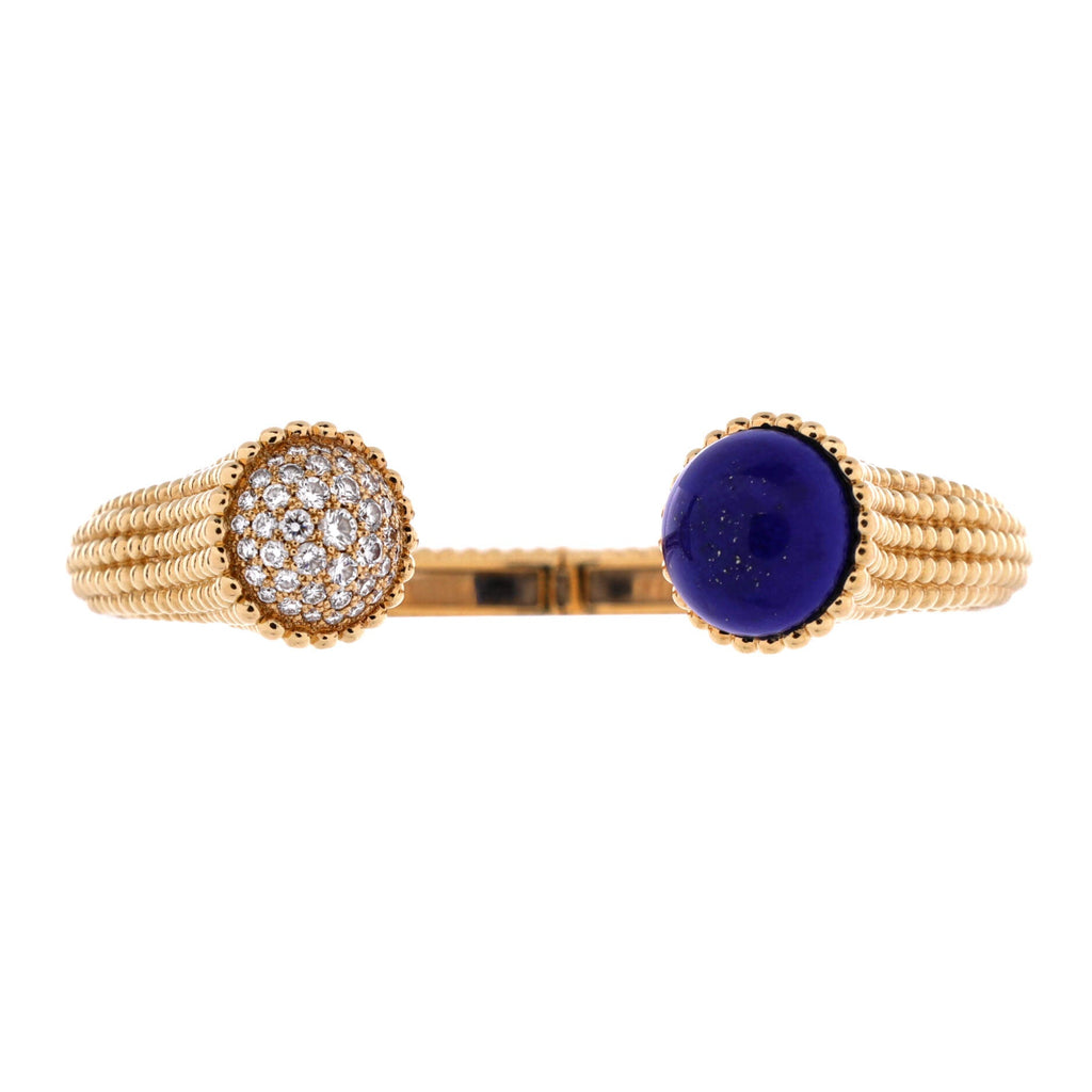 Perlee Couleurs Bracelet 18k Yellow Gold with Lapis Lazuli and Diamonds