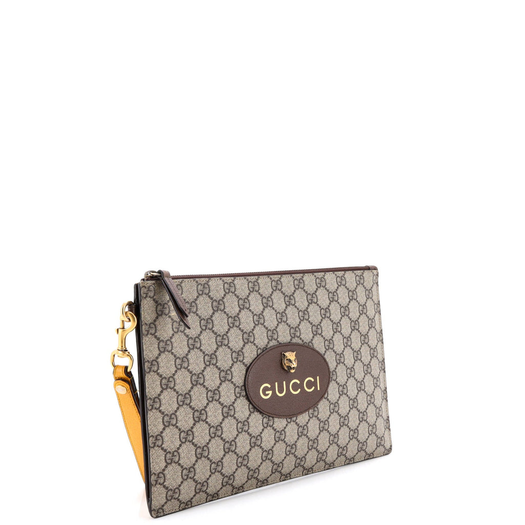 Neo Vintage Wristlet Pouch GG Coated Canvas
