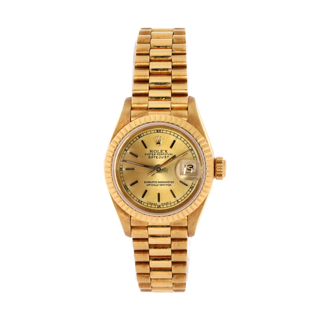 Oyster Perpetual President Datejust Automatic Watch Yellow Gold 26