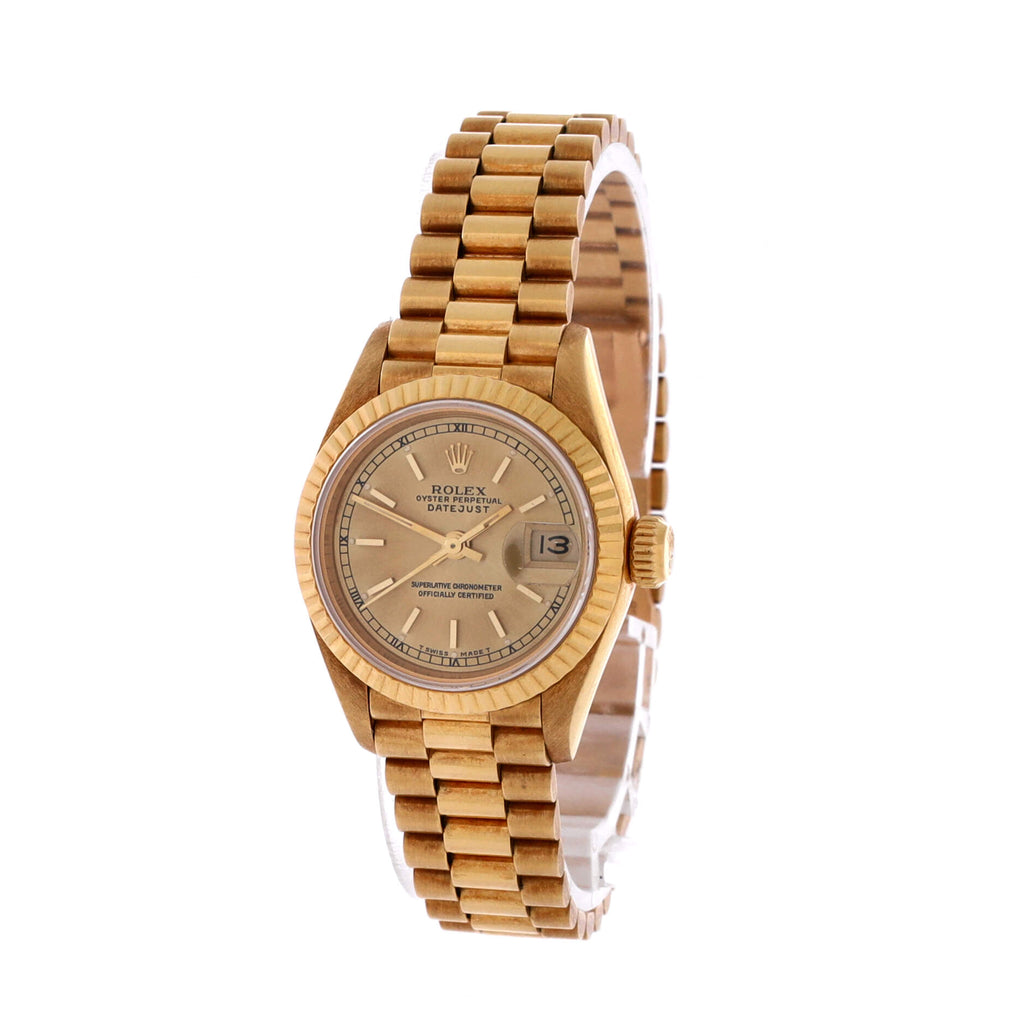 Oyster Perpetual President Datejust Automatic Watch Yellow Gold 26