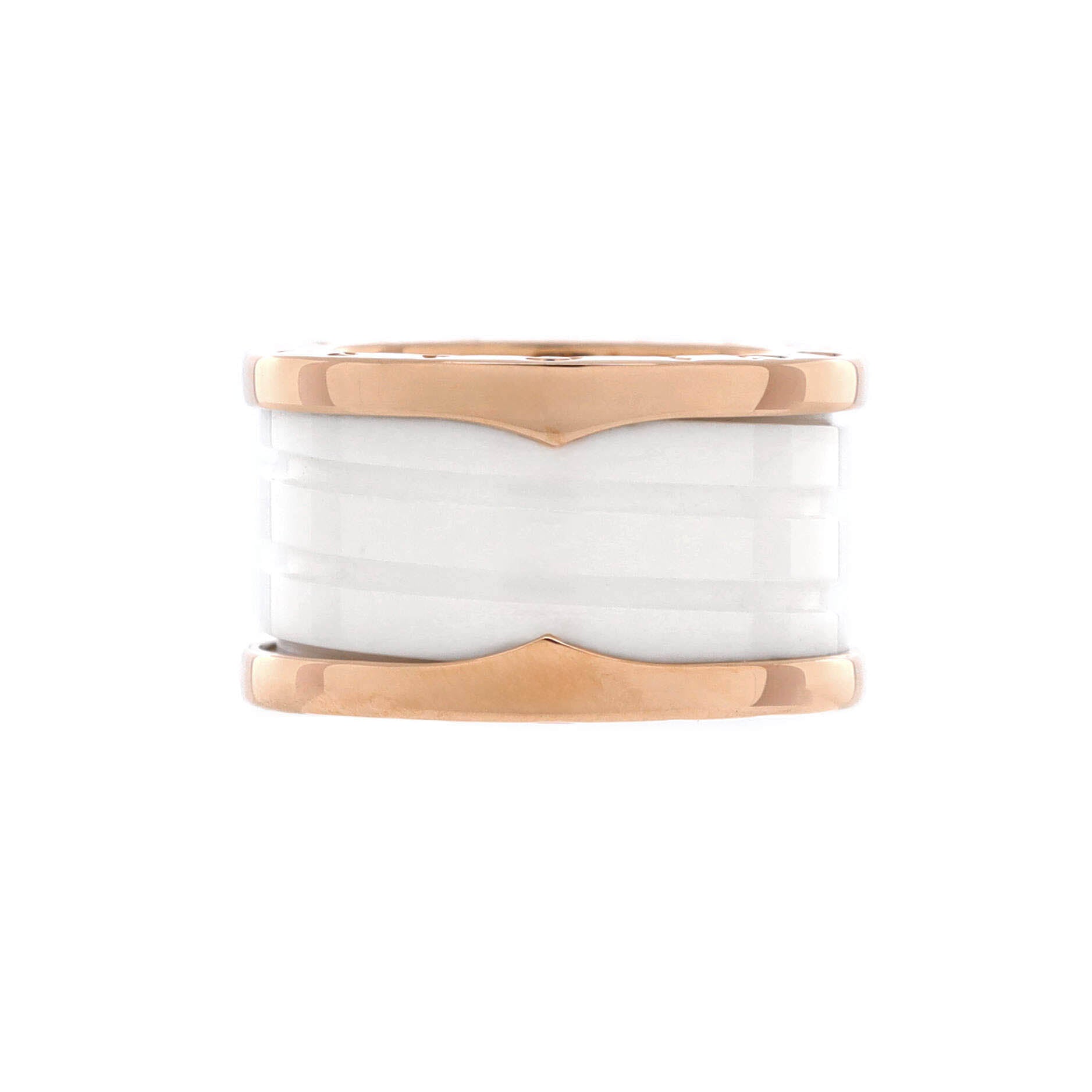 B.Zero1 Three Band Ring 18K Rose Gold and Ceramic