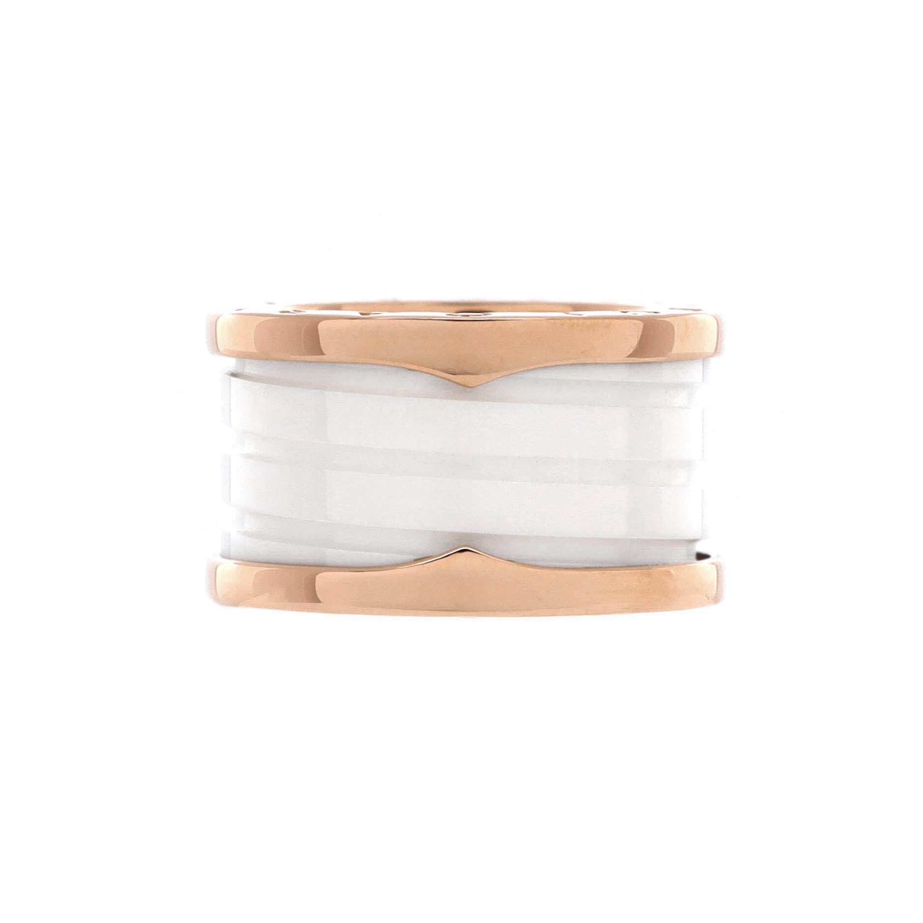 B.Zero1 Three Band Ring 18K Rose Gold and Ceramic