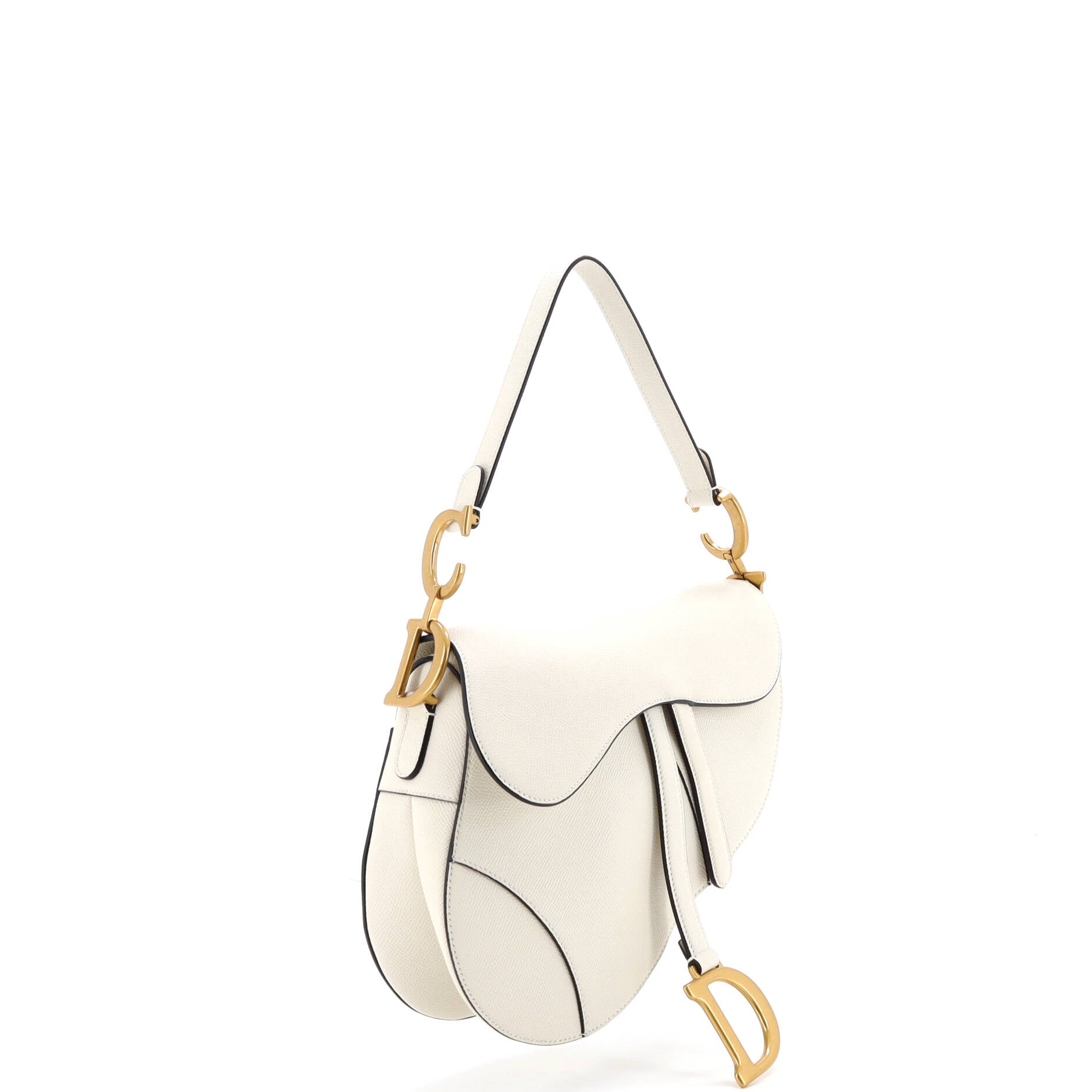 Saddle Handbag with Strap Leather Medium