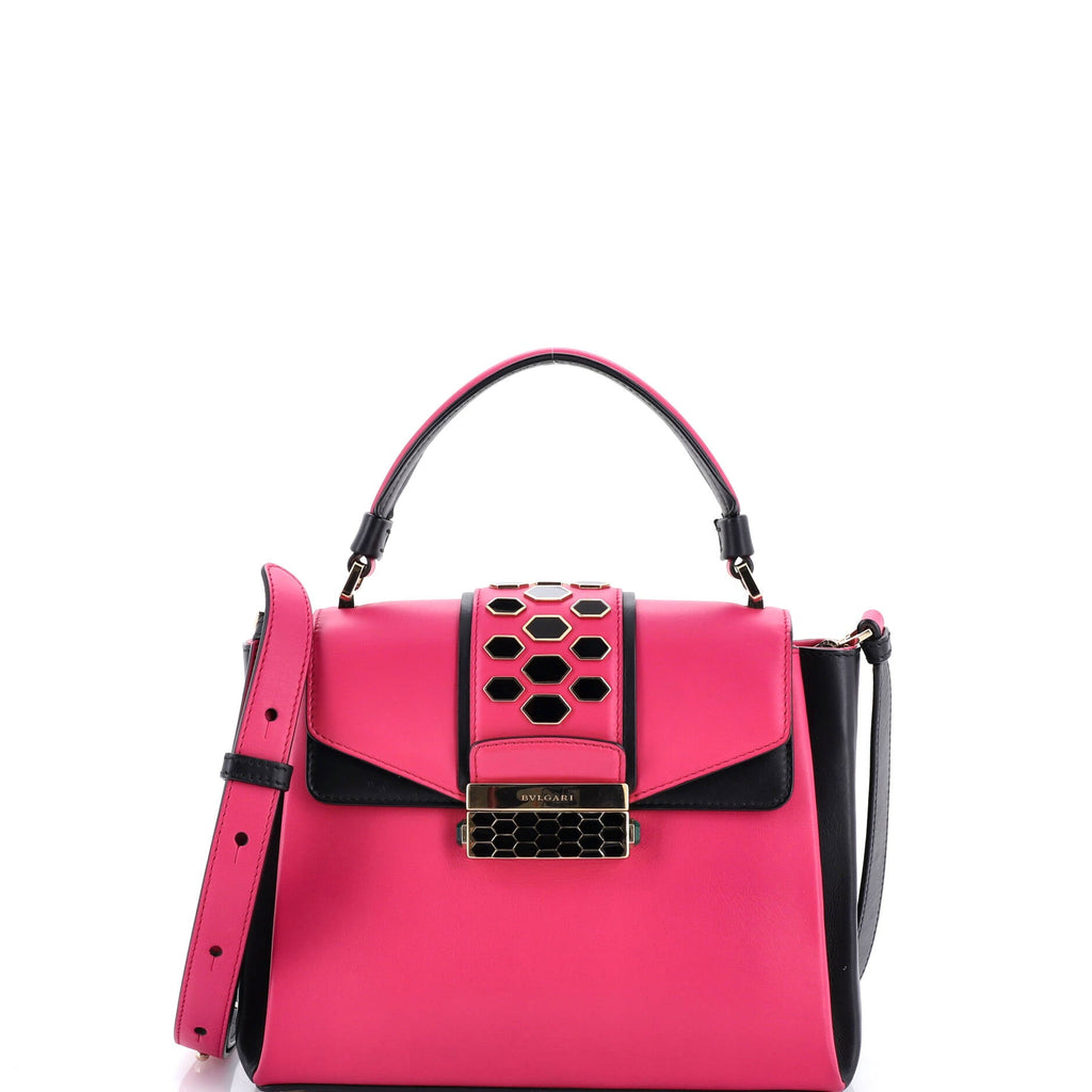 Serpenti Viper Top Handle Bag Leather Small