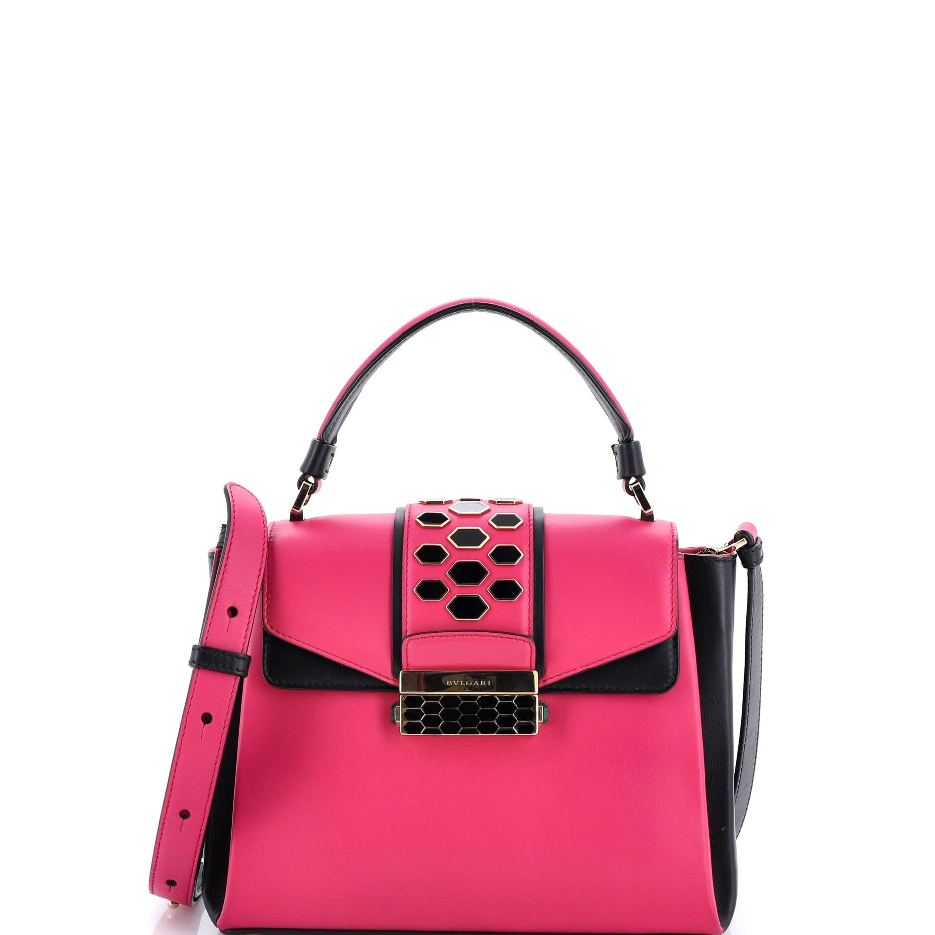 Serpenti Viper Top Handle Bag Leather Small