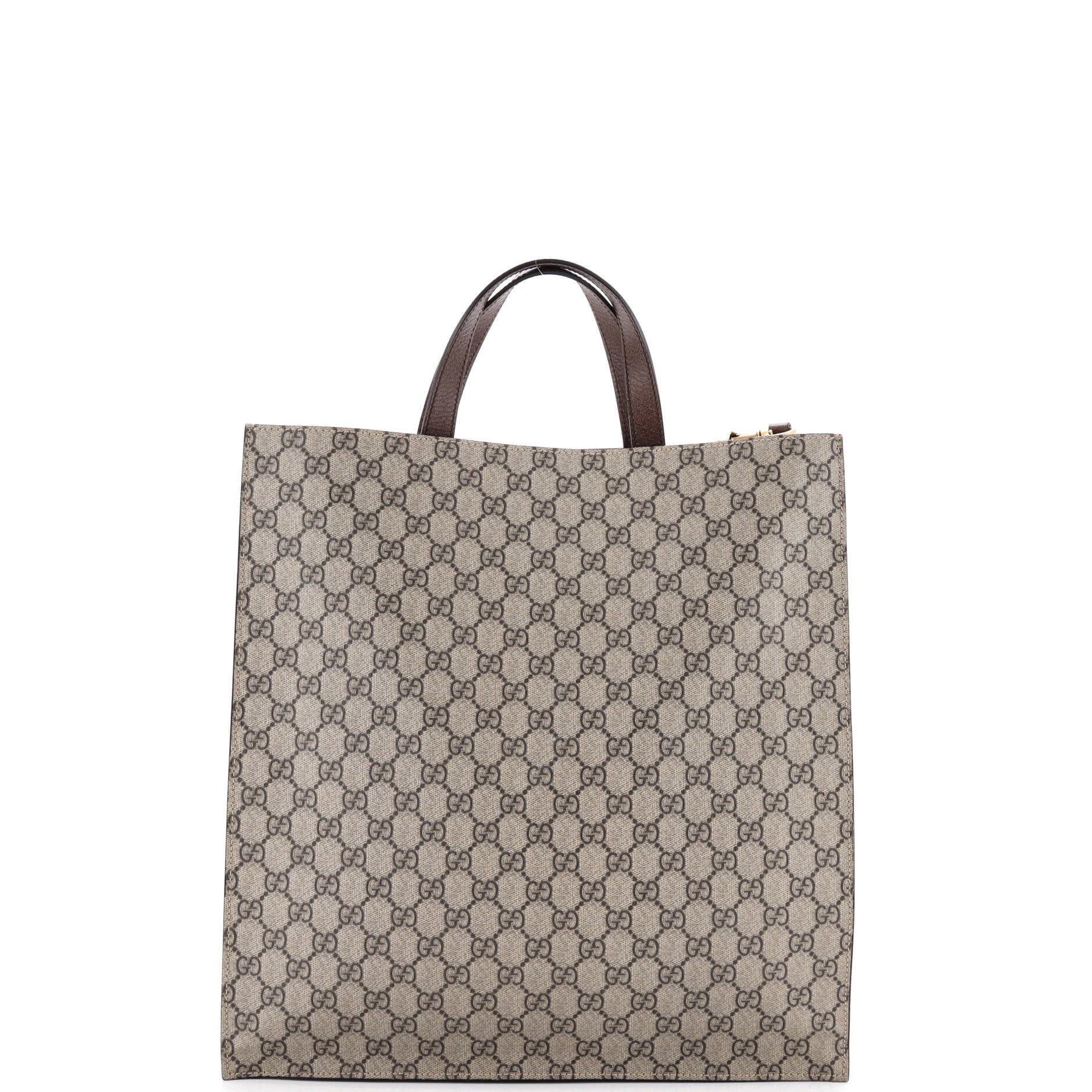 Courrier Convertible Soft Open Tote GG Coated Canvas with Applique North South
