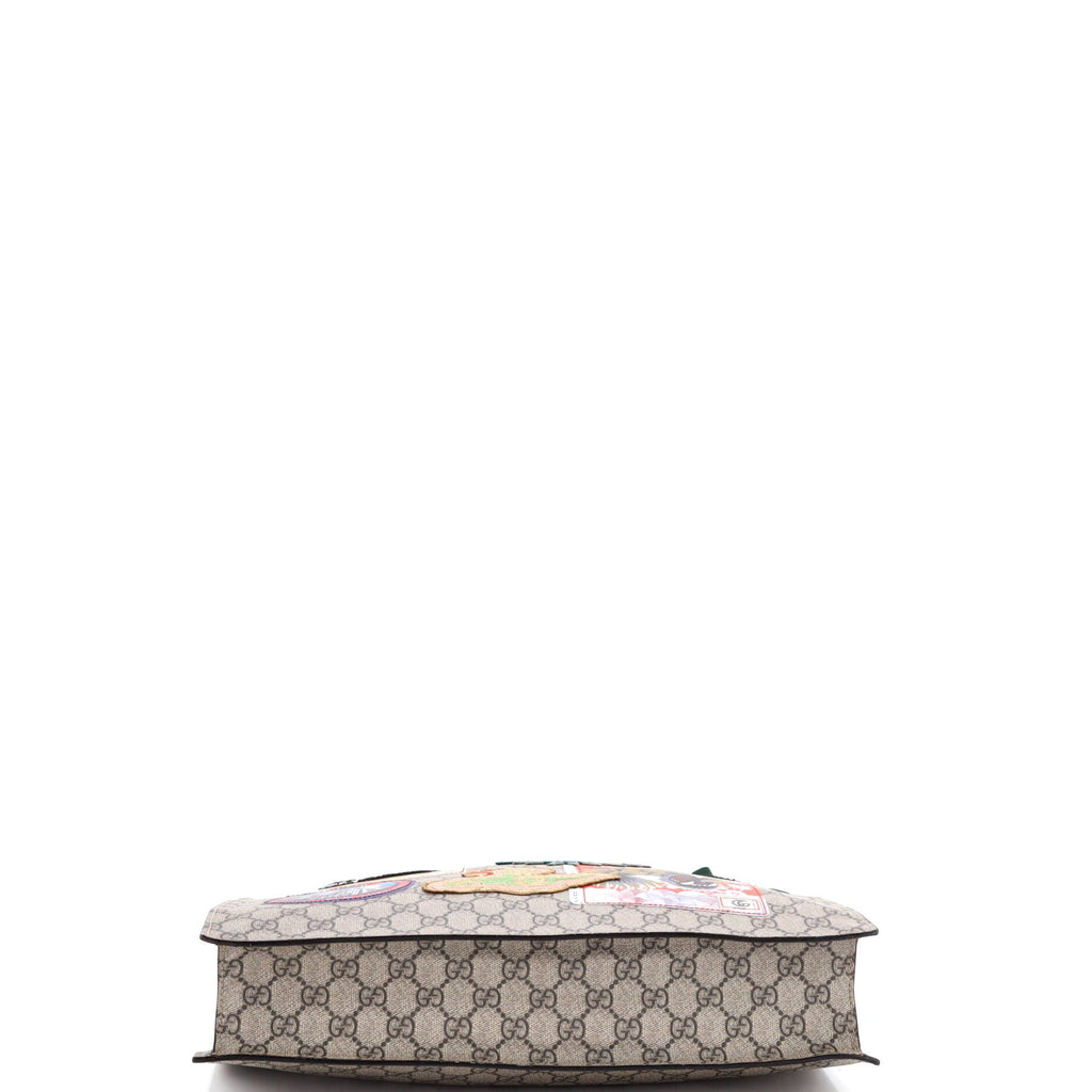 Courrier Convertible Soft Open Tote GG Coated Canvas with Applique North South