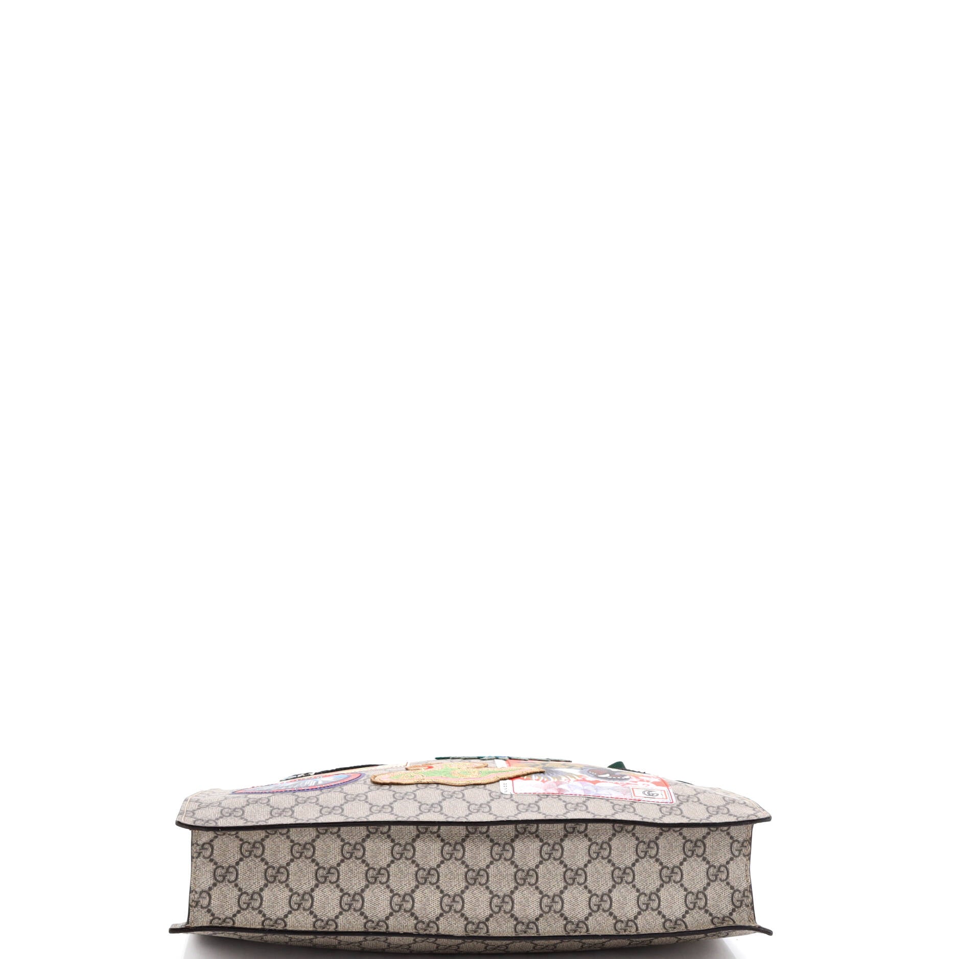 Courrier Convertible Soft Open Tote GG Coated Canvas with Applique North South