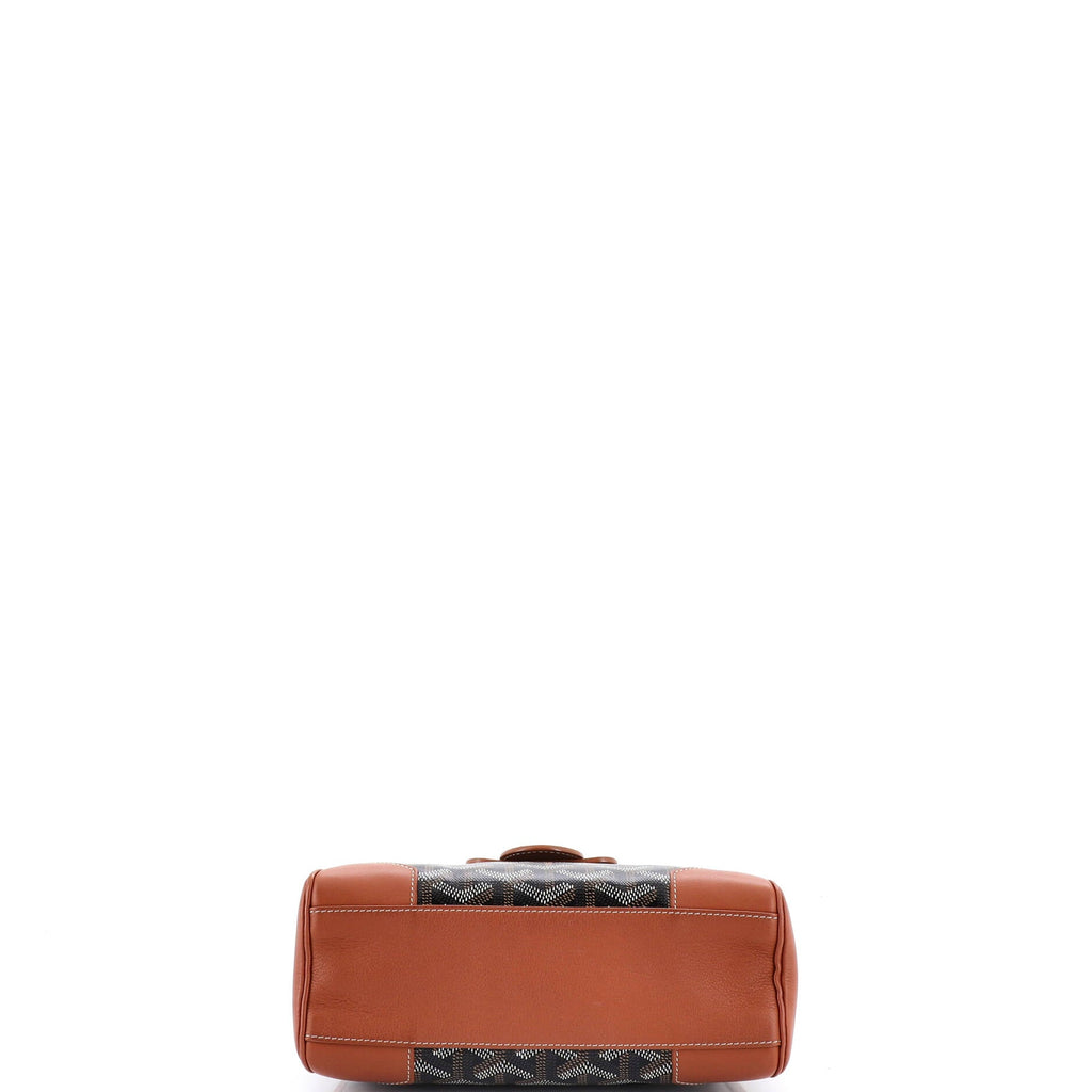 Saigon Top Handle Bag Coated Canvas with Leather Mini