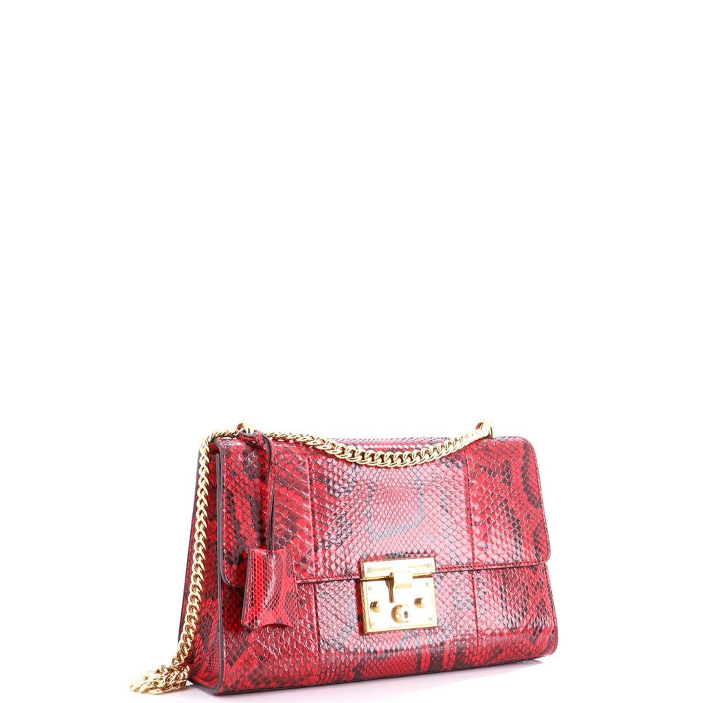 Padlock Shoulder Bag Python Medium