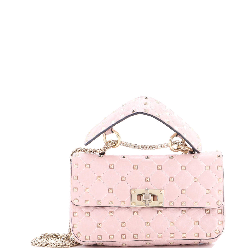Rockstud Spike Flap Bag Quilted Leather Small