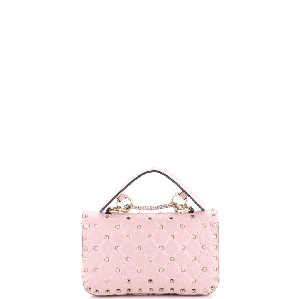 Rockstud Spike Flap Bag Quilted Leather Small
