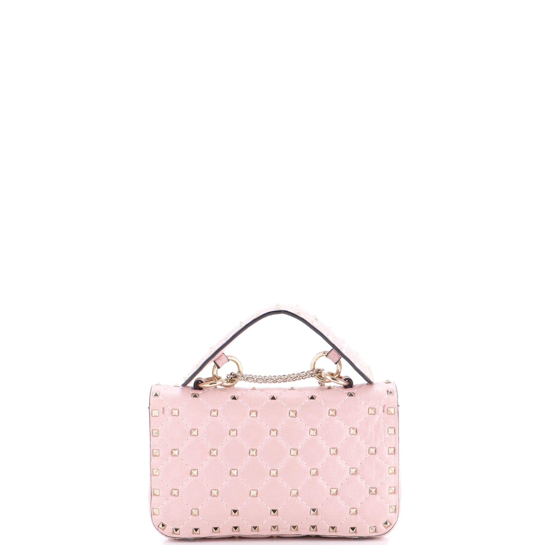 Rockstud Spike Flap Bag Quilted Leather Small