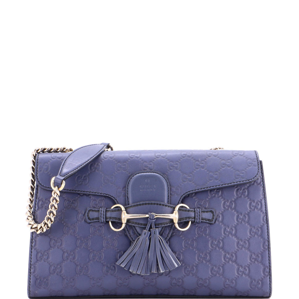 Emily Chain Flap Bag Guccissima Leather Medium