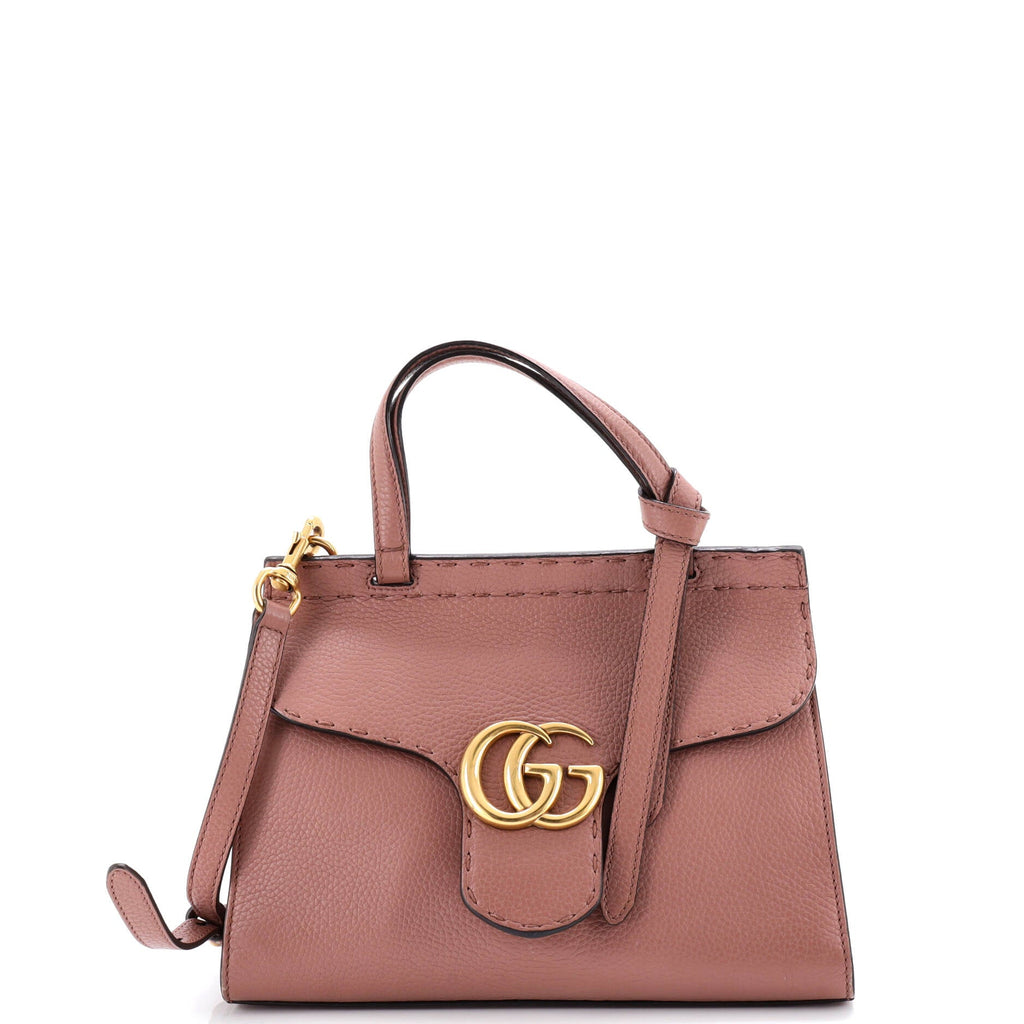 GG Marmont Top Handle Bag Leather Mini
