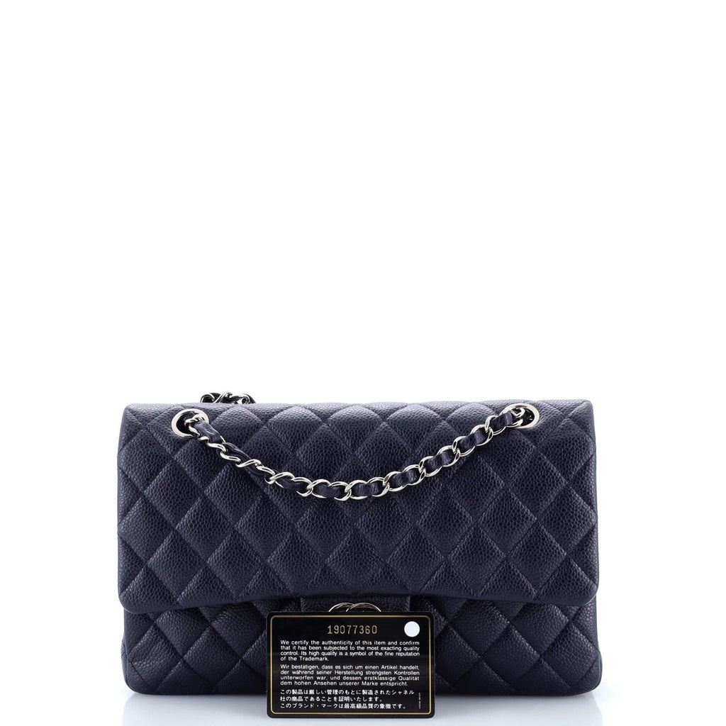 Classic Double Flap Bag Quilted Caviar Medium
