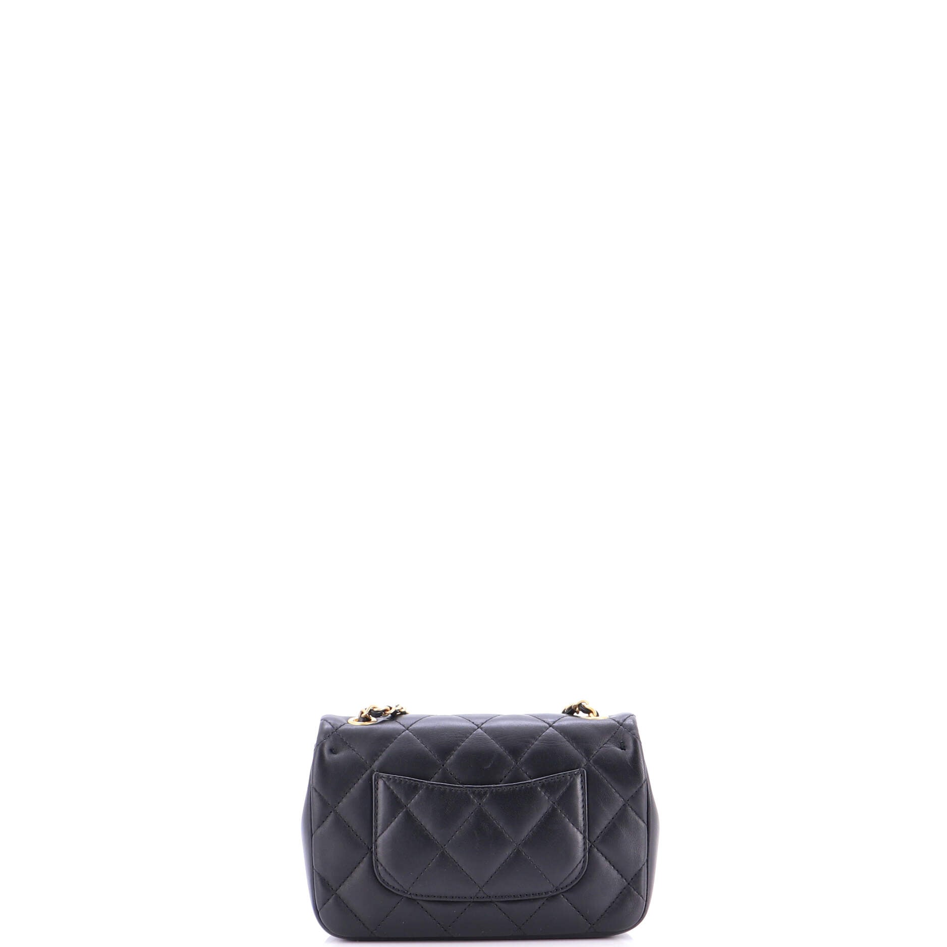 Heart Charms Flap Bag Quilted Lambskin Mini