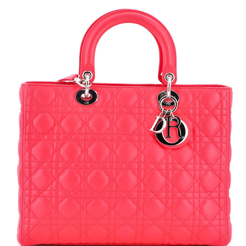 Lady Dior Bag Cannage Quilt Lambskin Large