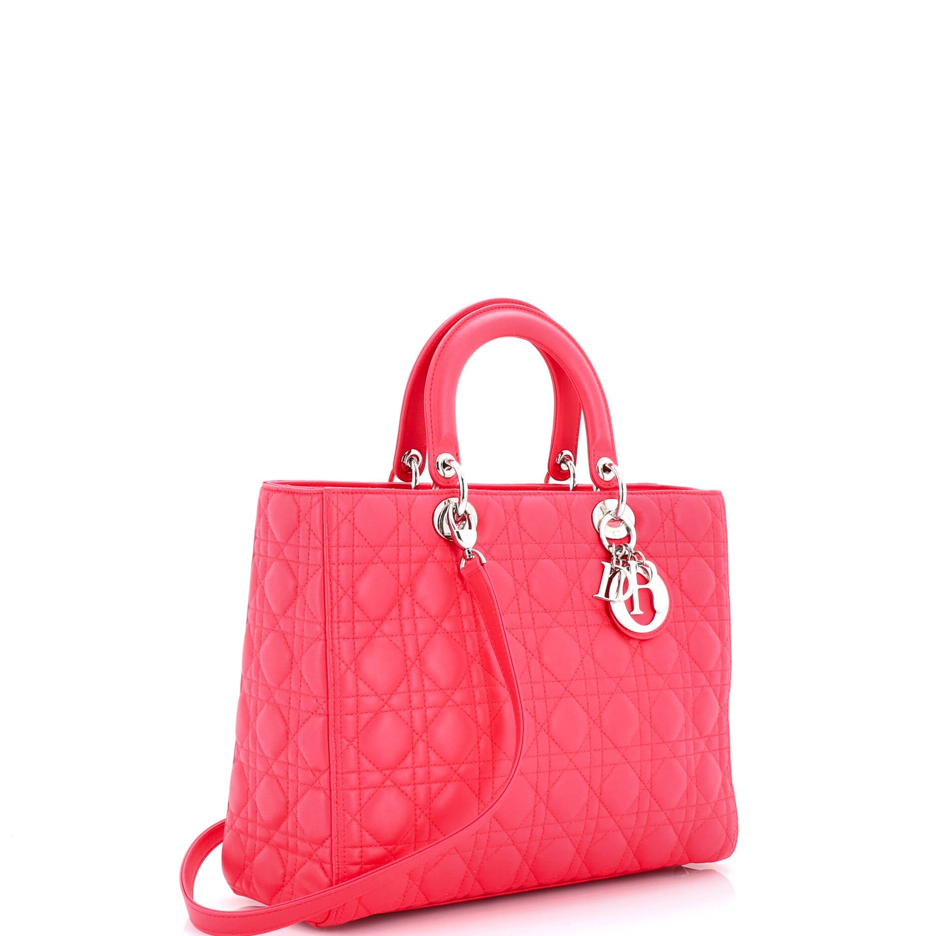 Lady Dior Bag Cannage Quilt Lambskin Large