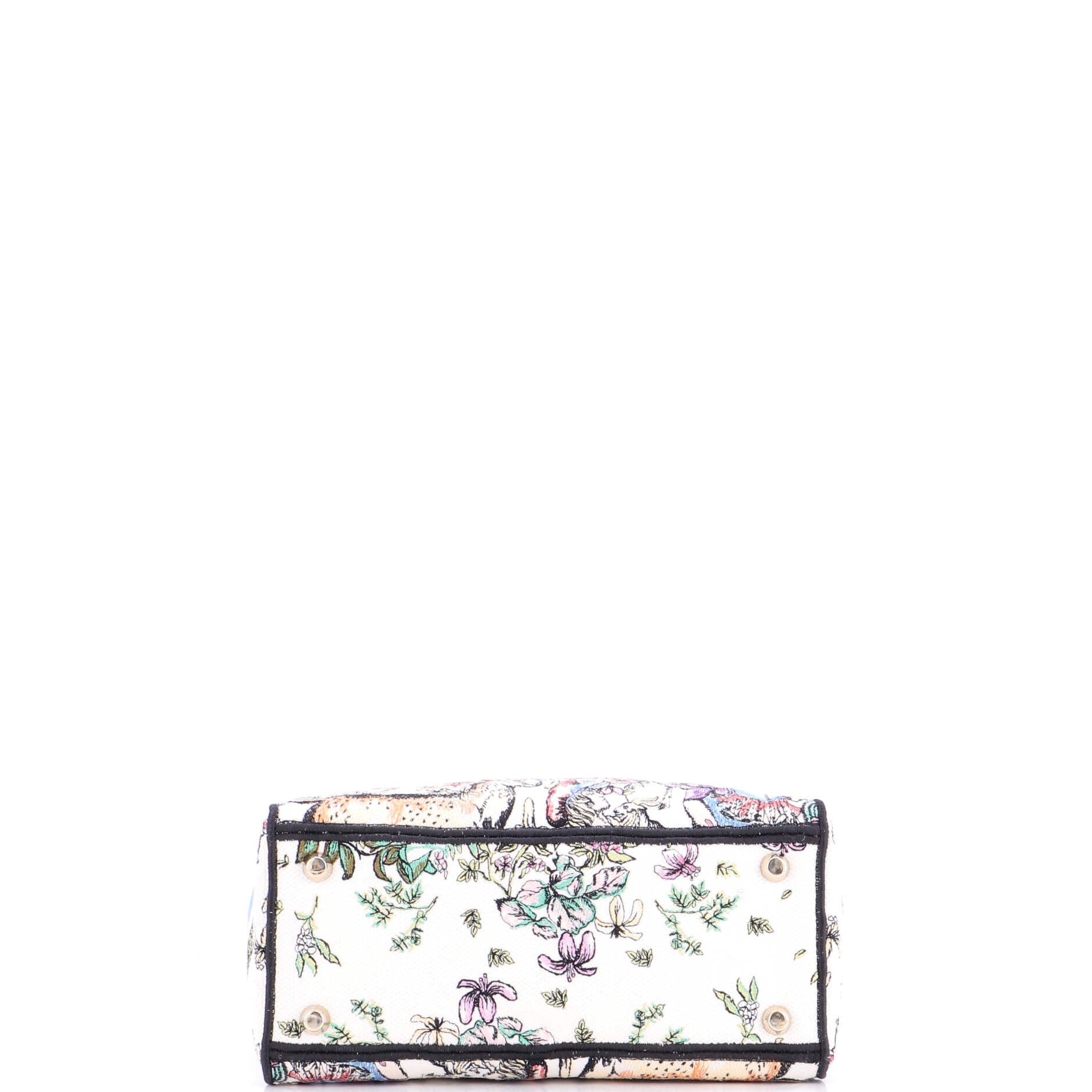 Lady D-Lite Bag Embroidered Canvas Medium