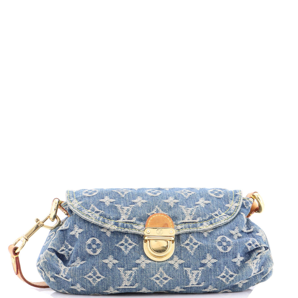 Pleaty Handbag Denim Mini