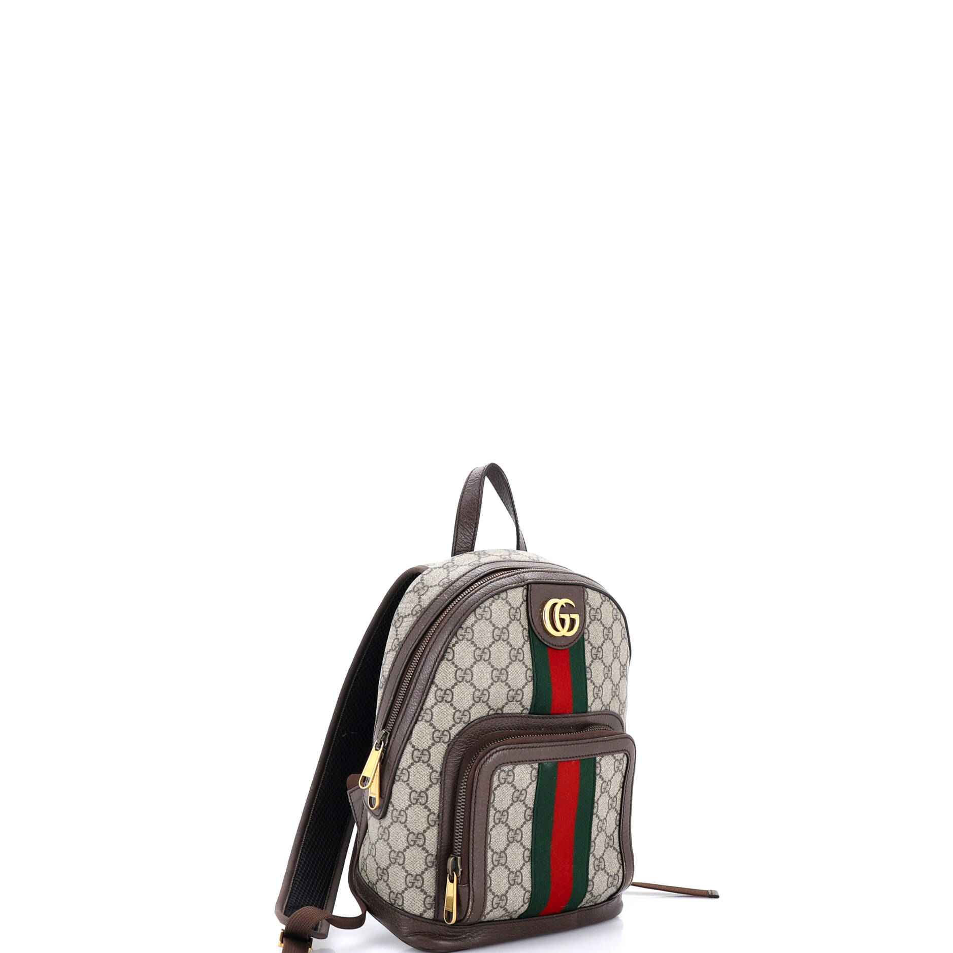 Ophidia Backpack GG Coated Canvas and Leather Small