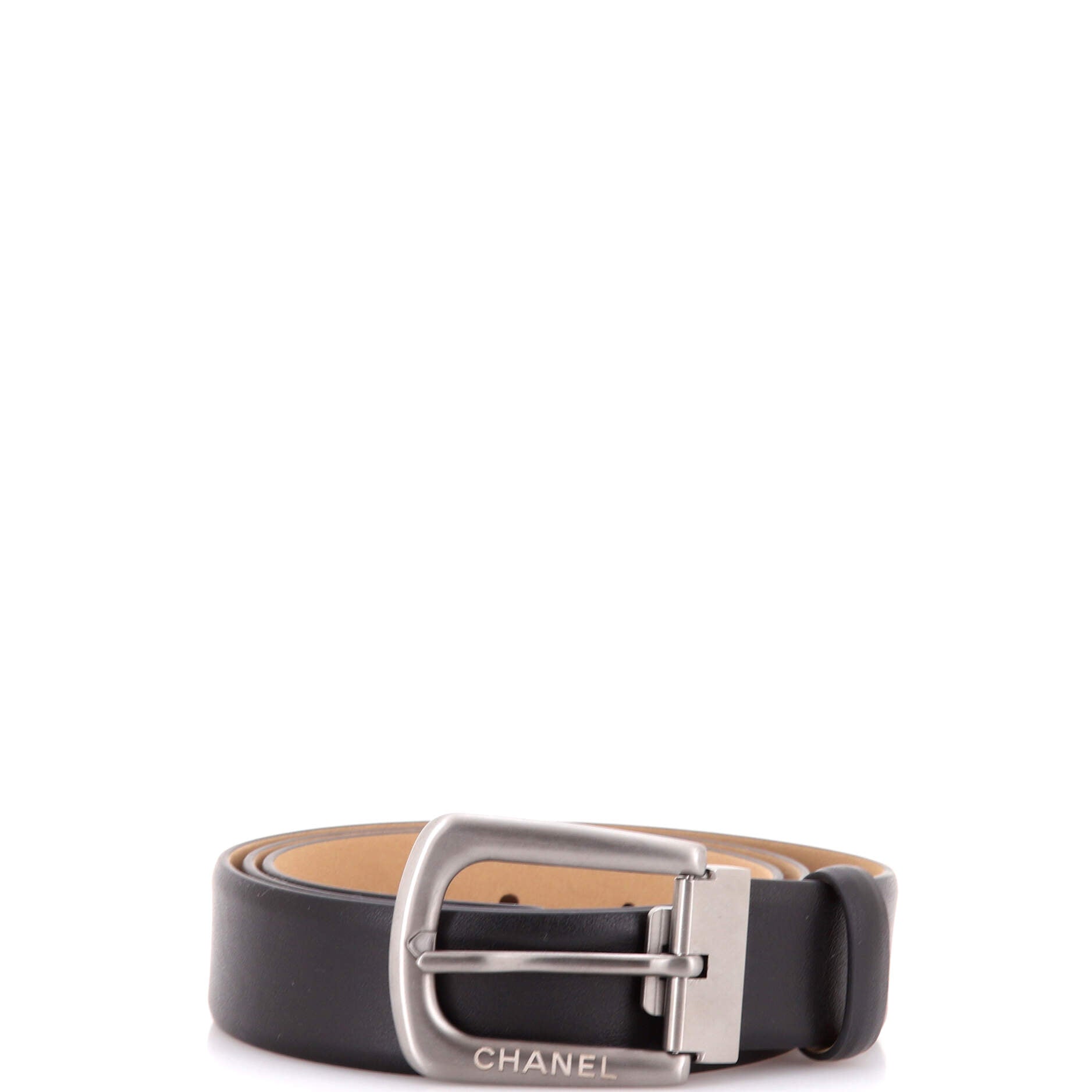 Metal Logo Belt Leather Medium