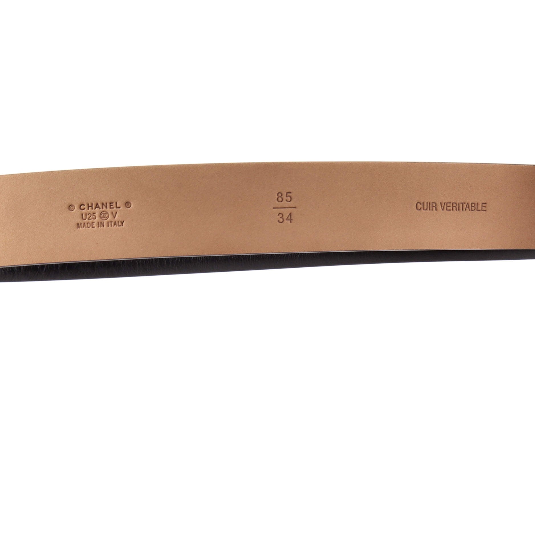 Metal Logo Belt Leather Medium