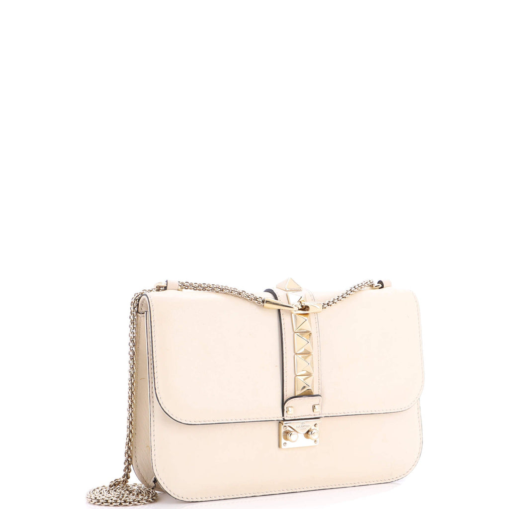 Glam Lock Shoulder Bag Leather Medium