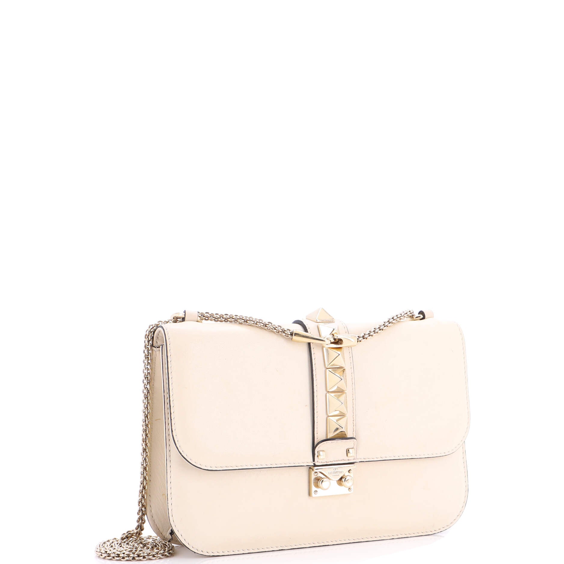 Glam Lock Shoulder Bag Leather Medium