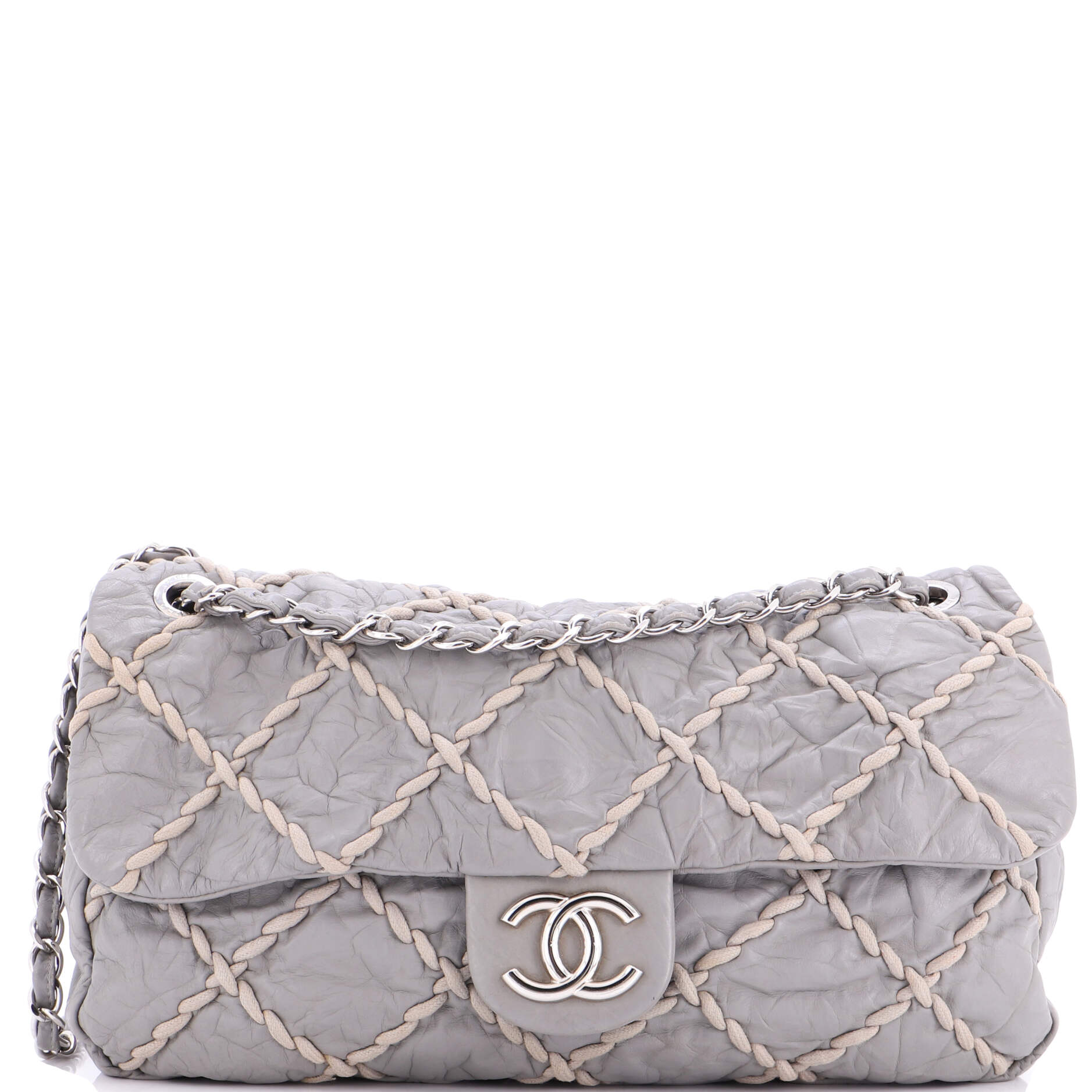 Ultra Stitch Flap Bag Quilted Calfskin Jumbo