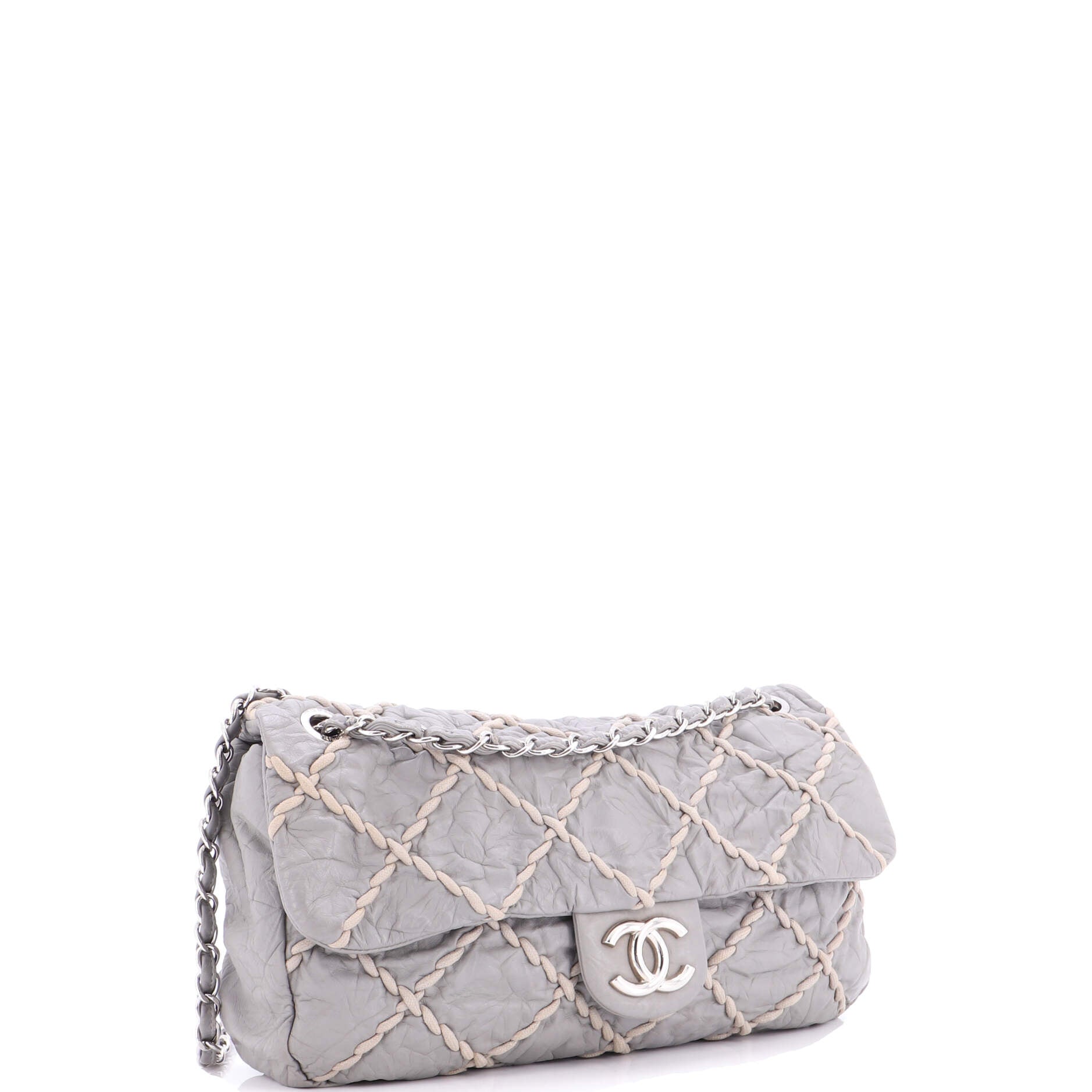 Ultra Stitch Flap Bag Quilted Calfskin Jumbo