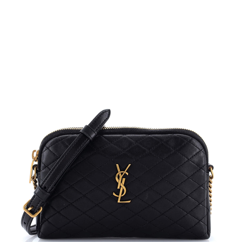 Gaby Zipped Pouch Crossbody Quilted Leather