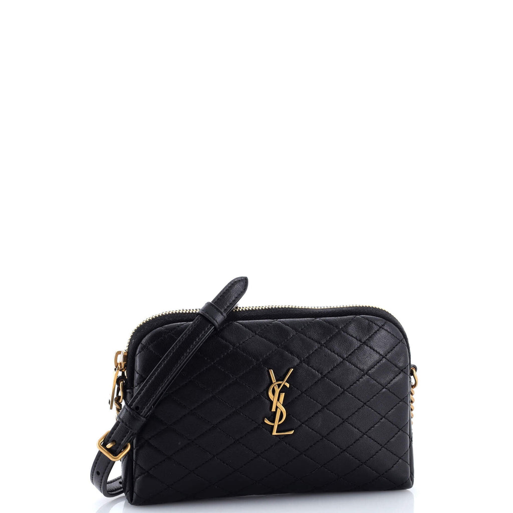 Gaby Zipped Pouch Crossbody Quilted Leather