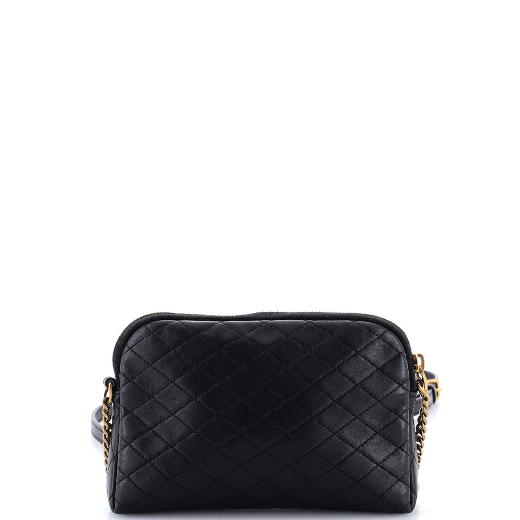 Gaby Zipped Pouch Crossbody Quilted Leather