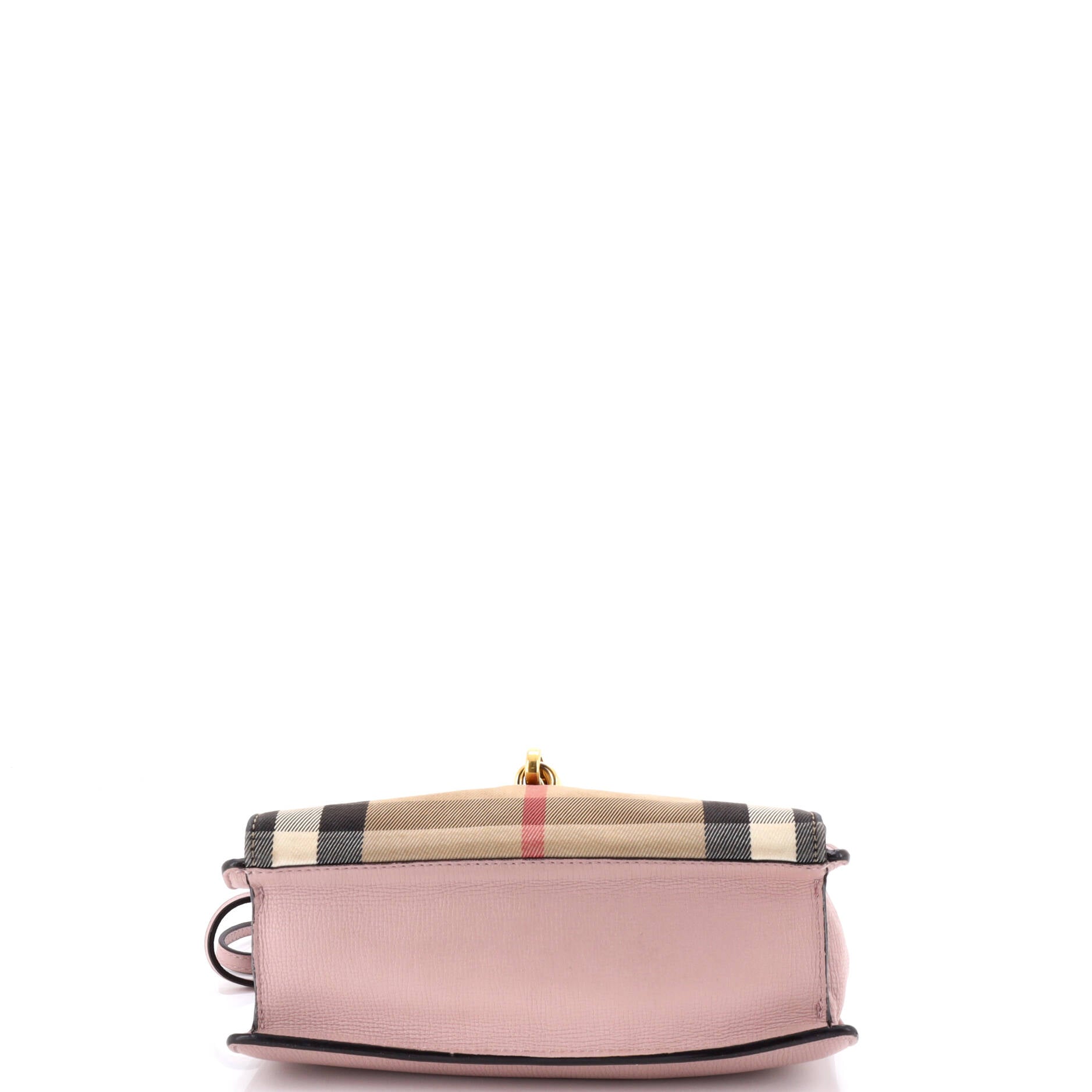 Macken Crossbody Bag Leather and House Check Canvas Small