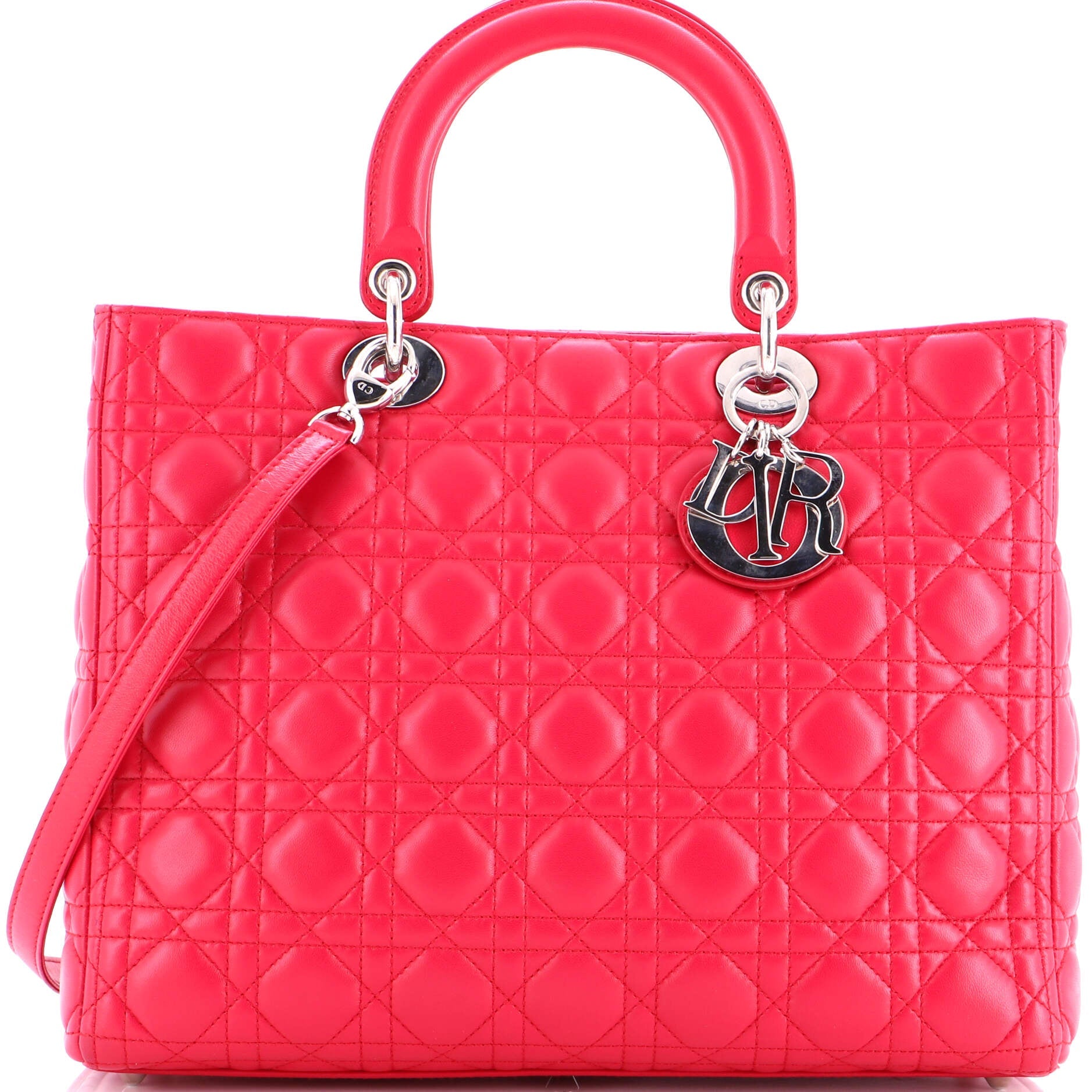 Lady Dior Bag Cannage Quilt Lambskin Large