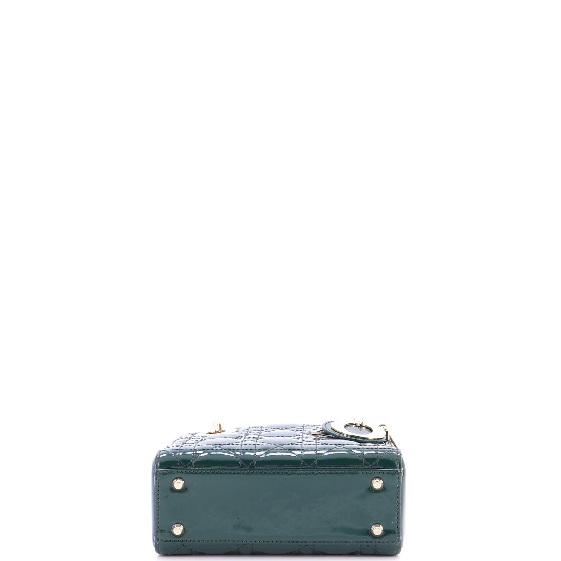 Lady Dior Chain Bag Cannage Quilt Patent Mini