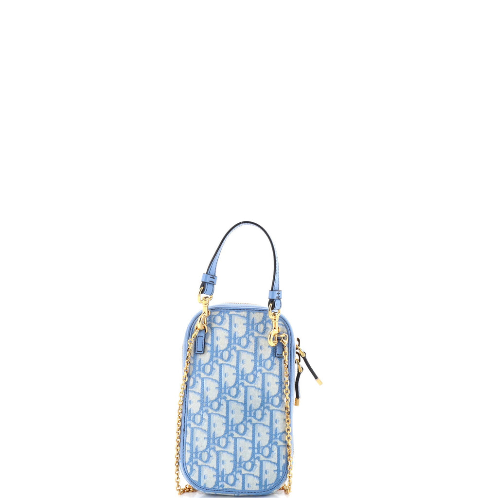 30 Montaigne Phone Holder on Chain Oblique Canvas