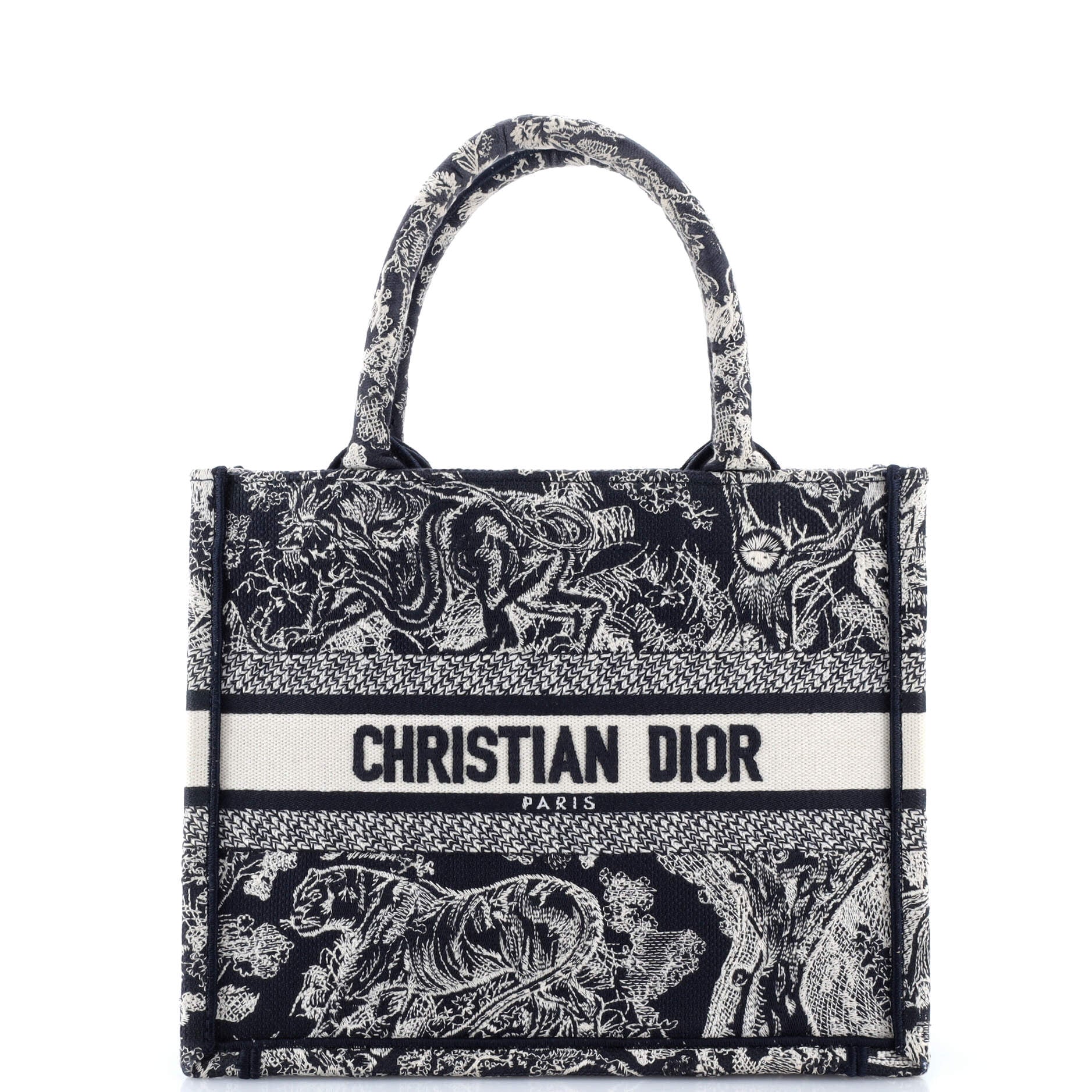 Book Tote Embroidered Canvas Small