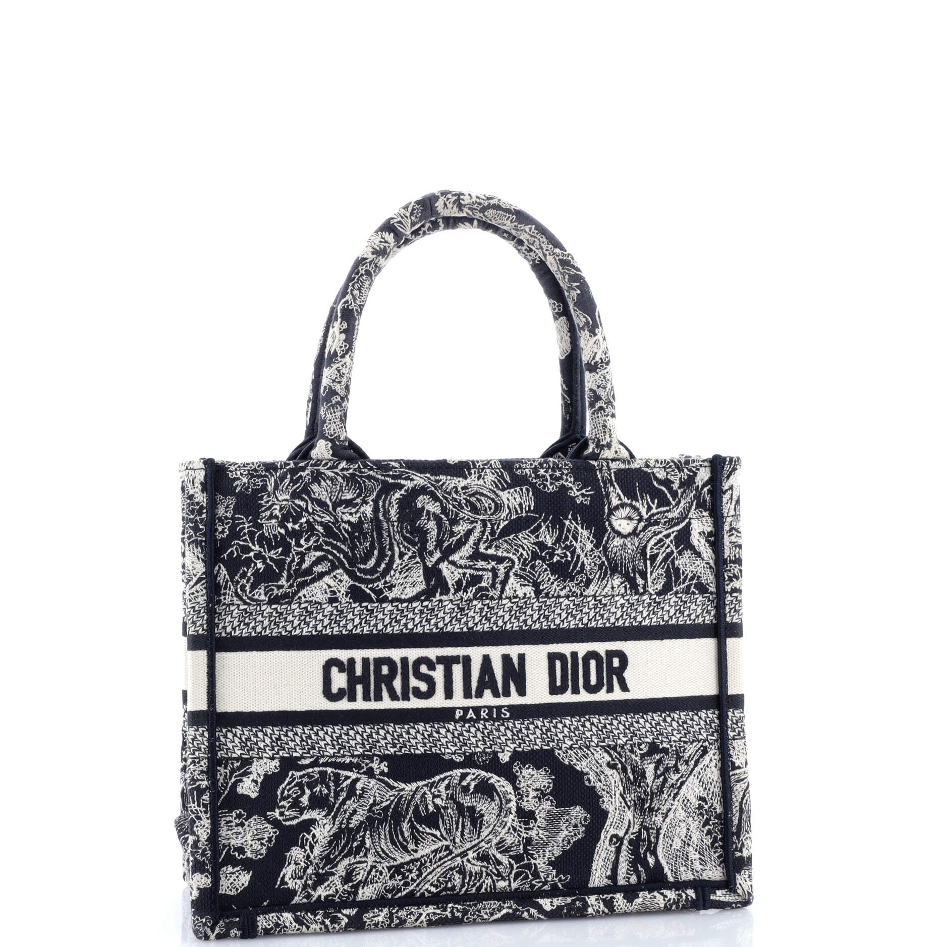 Book Tote Embroidered Canvas Small