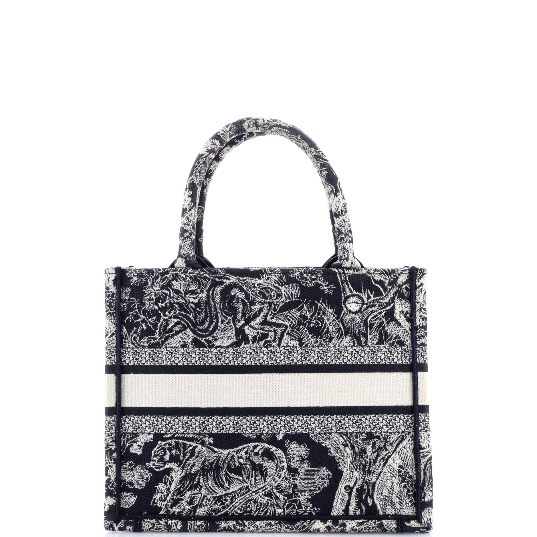 Book Tote Embroidered Canvas Small