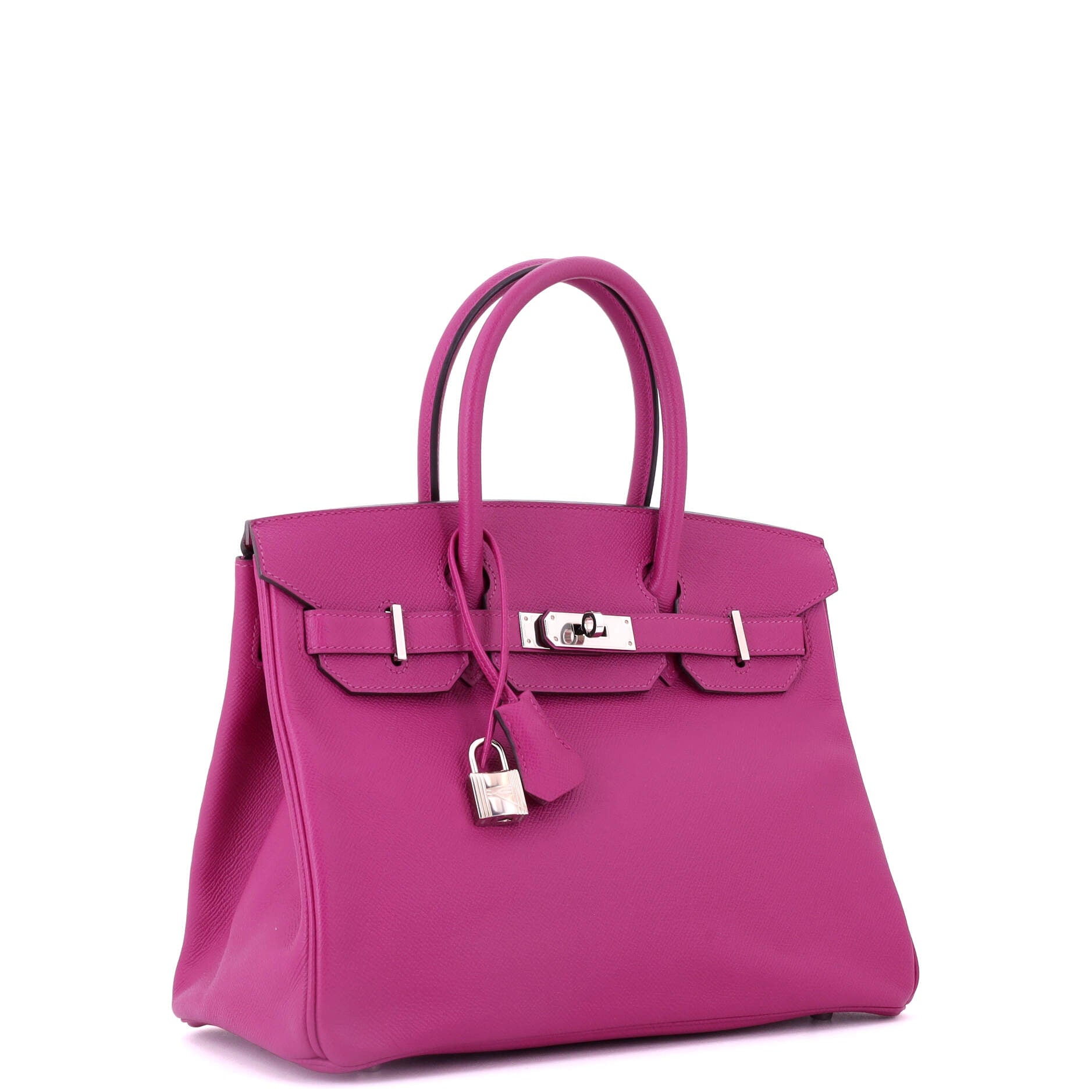 Birkin Handbag Rose Pourpre Epsom with Palladium Hardware 30