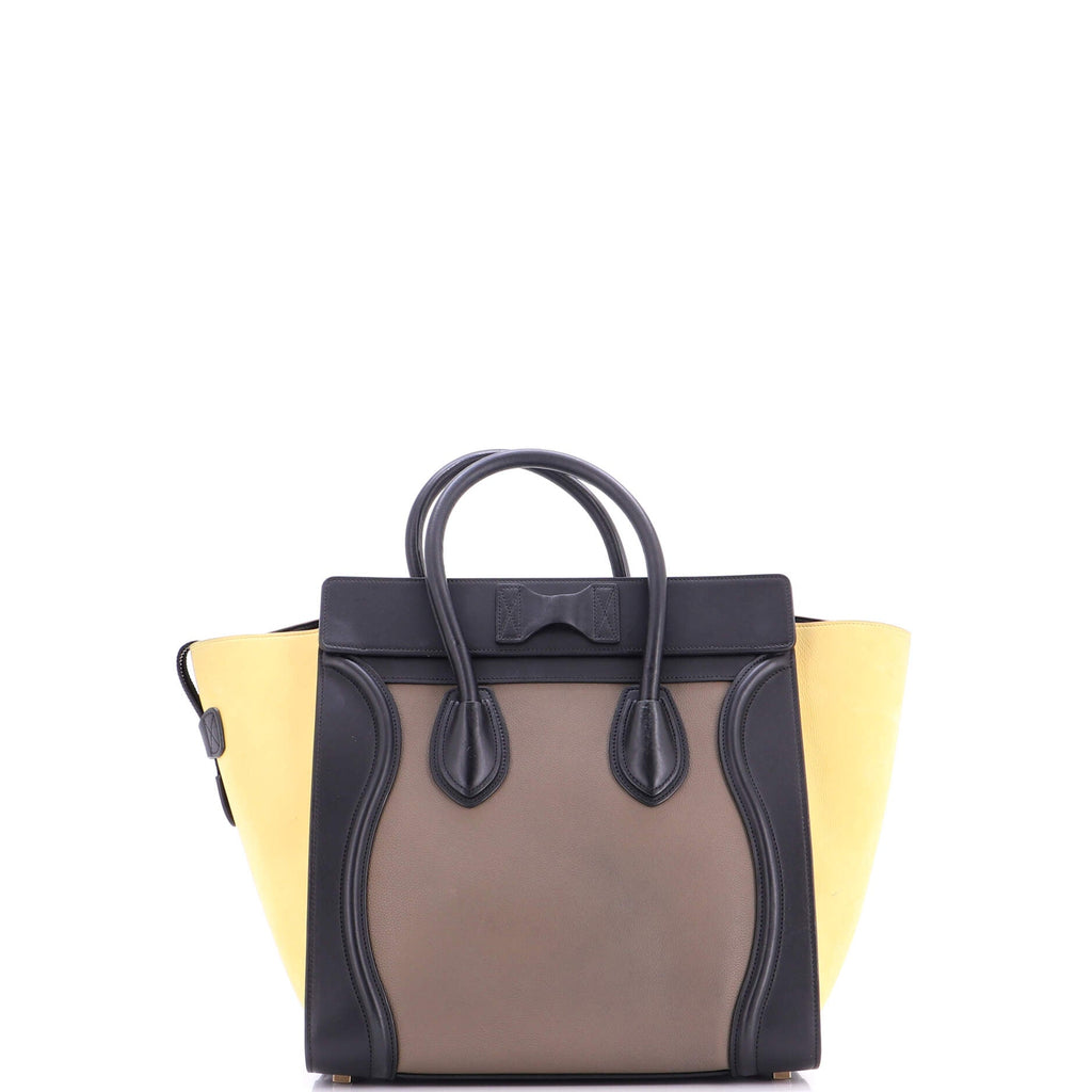 Tricolor Luggage Bag Leather Mini
