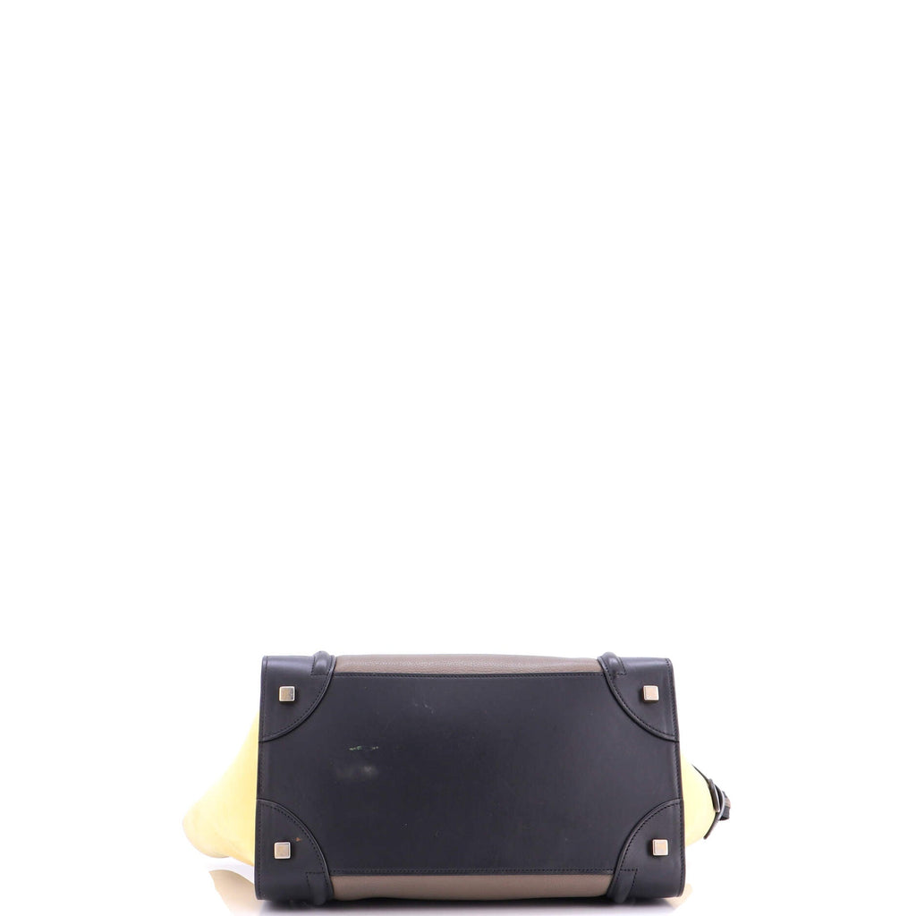 Tricolor Luggage Bag Leather Mini