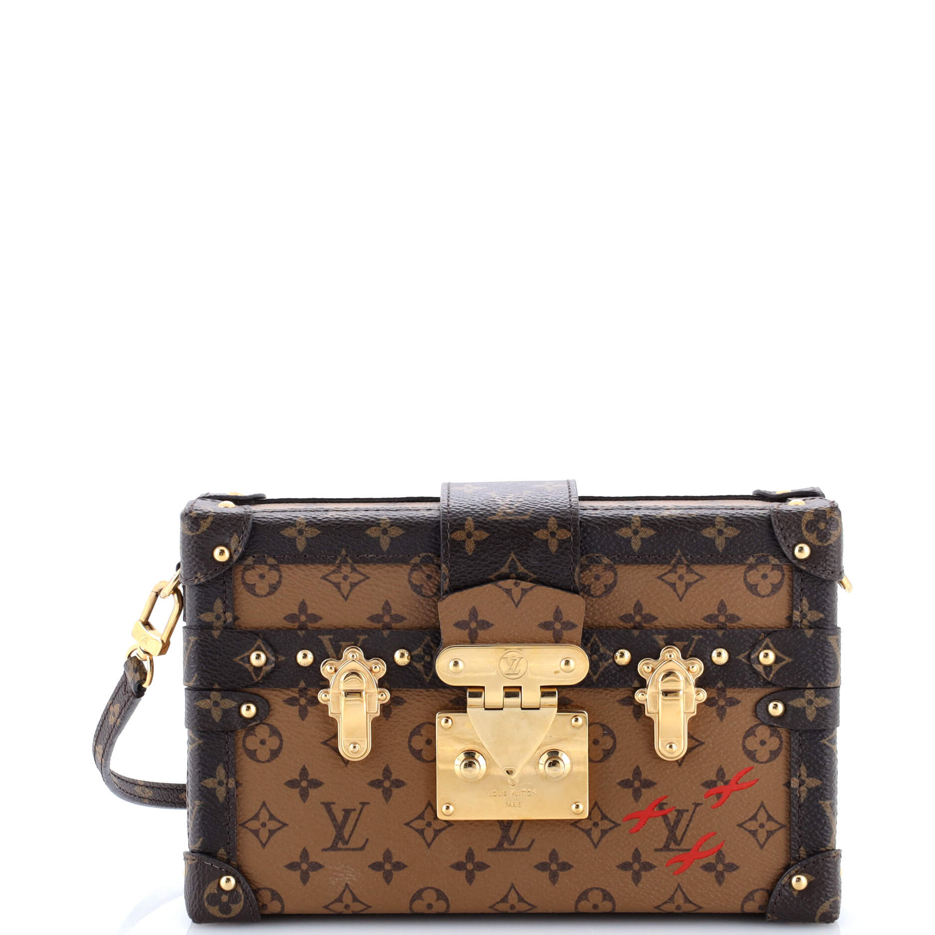 Petite Malle Handbag Reverse Monogram Canvas