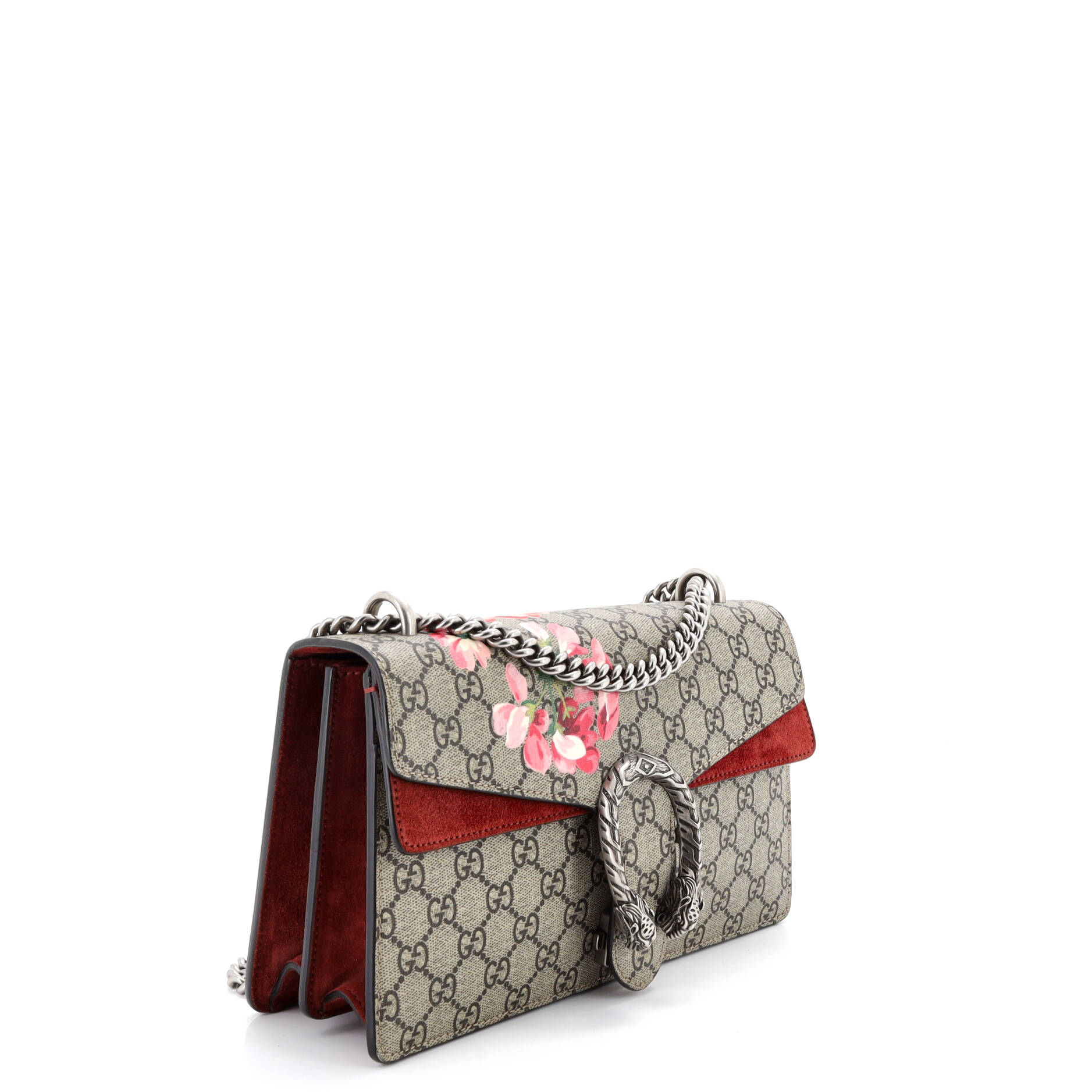 Dionysus Bag Blooms Print GG Coated Canvas Small