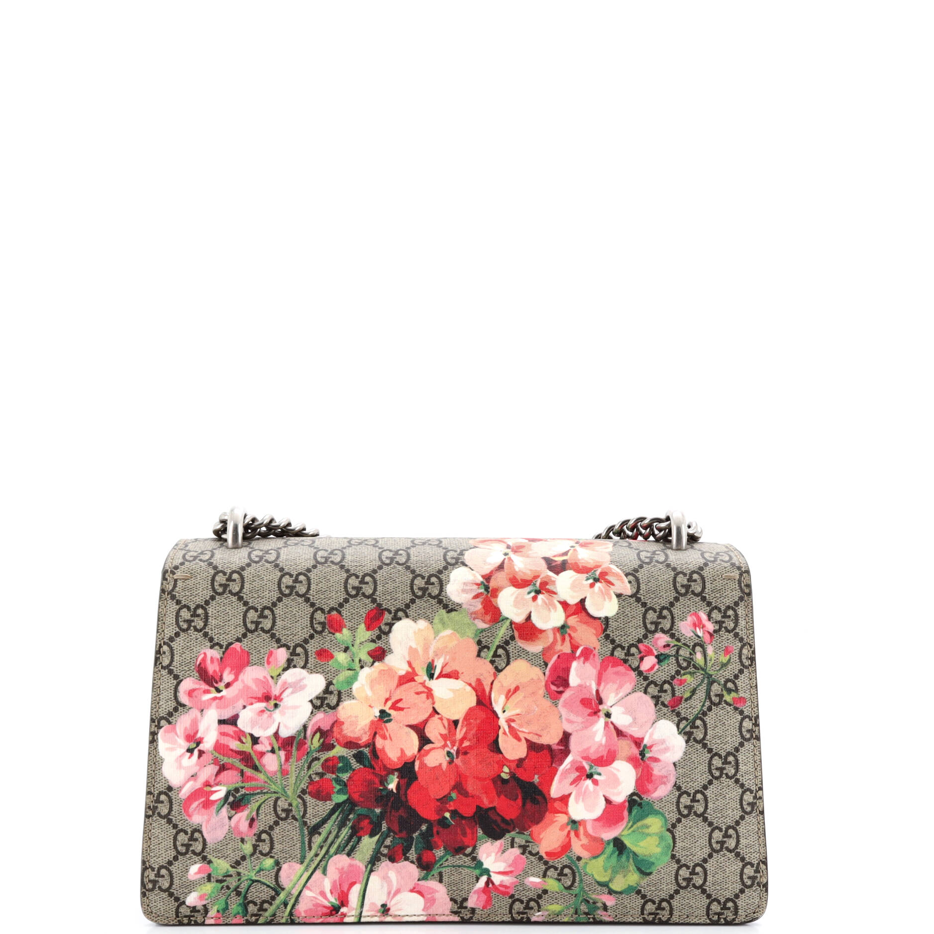 Dionysus Bag Blooms Print GG Coated Canvas Small